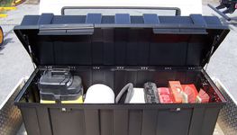 Vacuum formed truck storage box interior detail