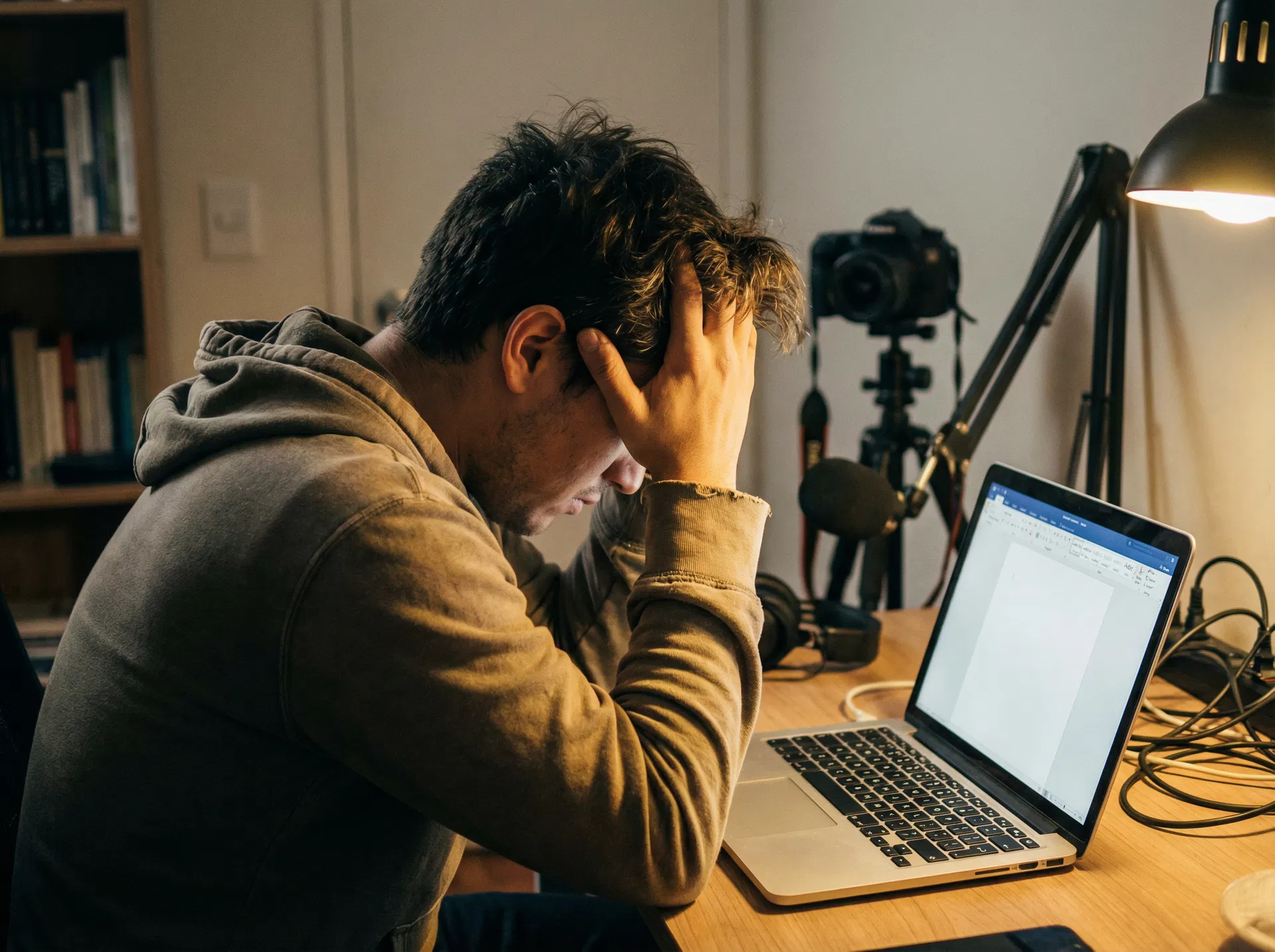 Creator overwhelmed by content creation