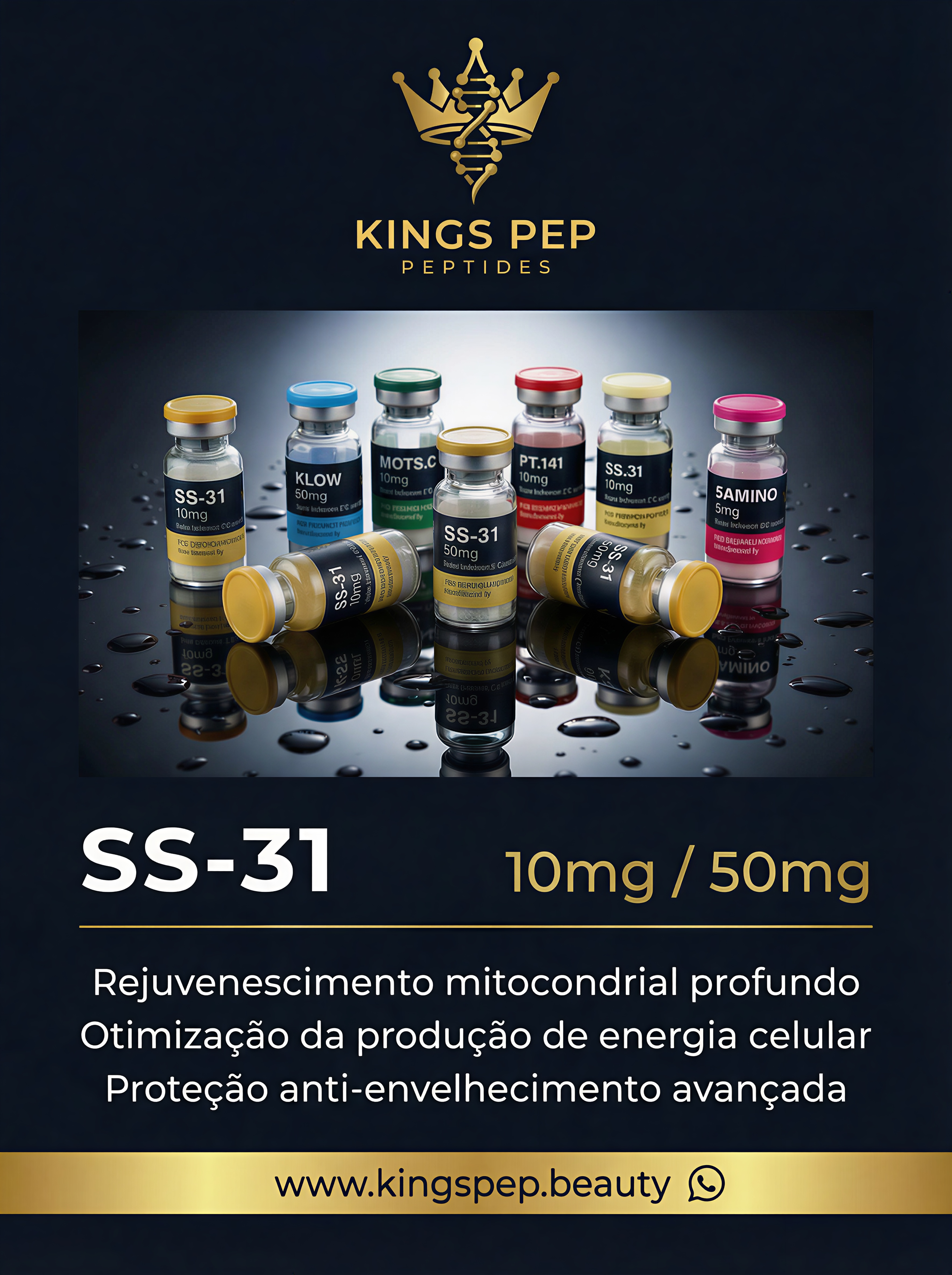 SS-31 50mg 50mg/frasco - peptídeo premium Kings Pep Peptides