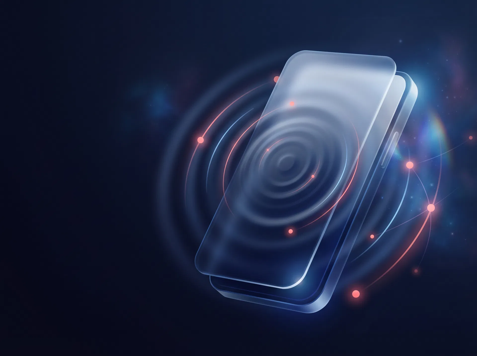 Abstract illustration representing on-demand support inside the app