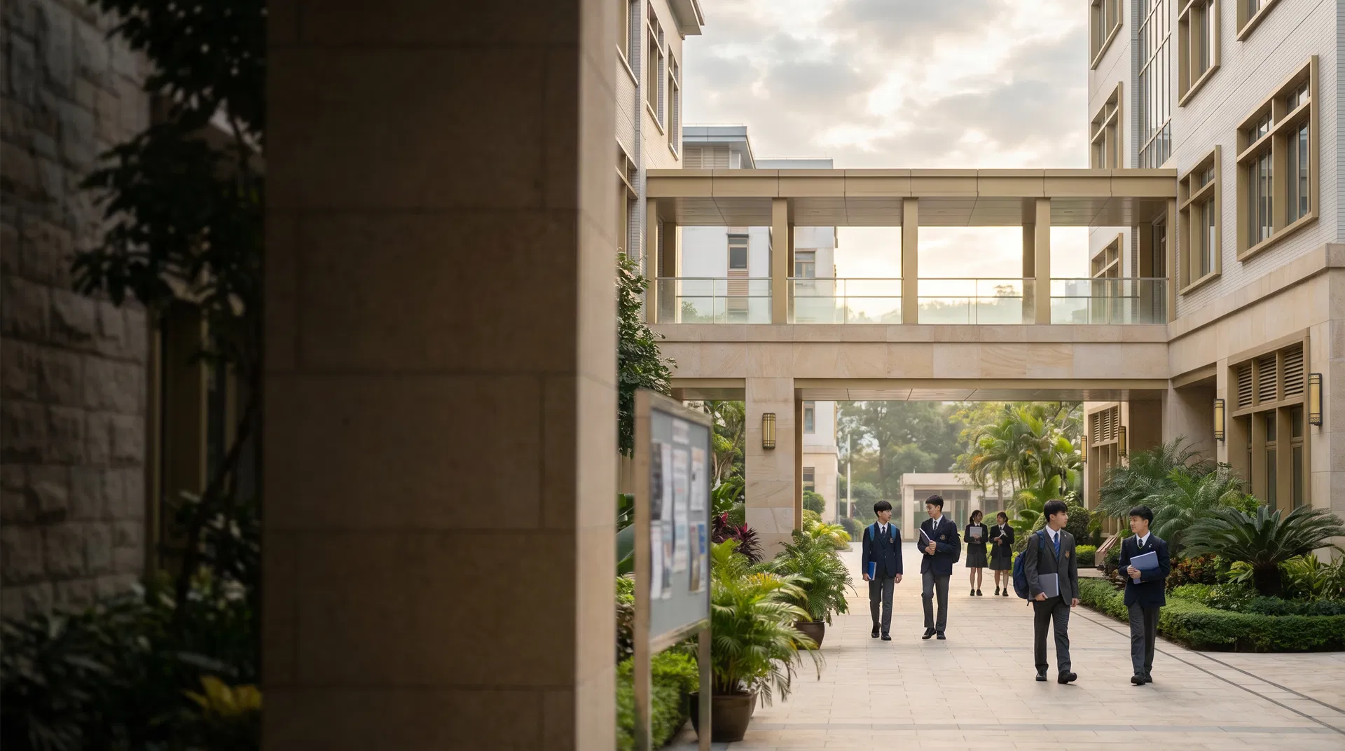 Hong Kong secondary school campus background