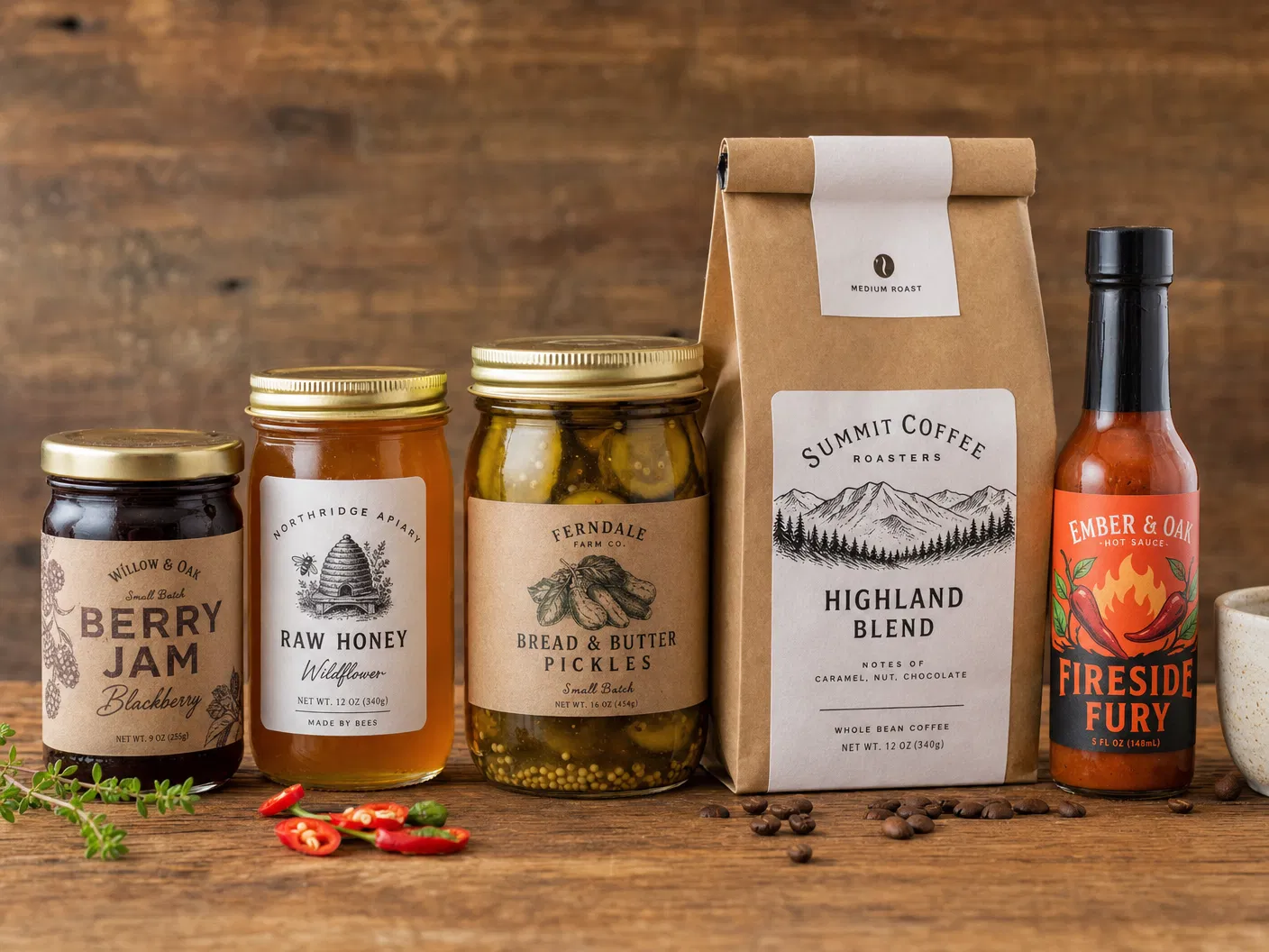Custom roll labels for artisan food products