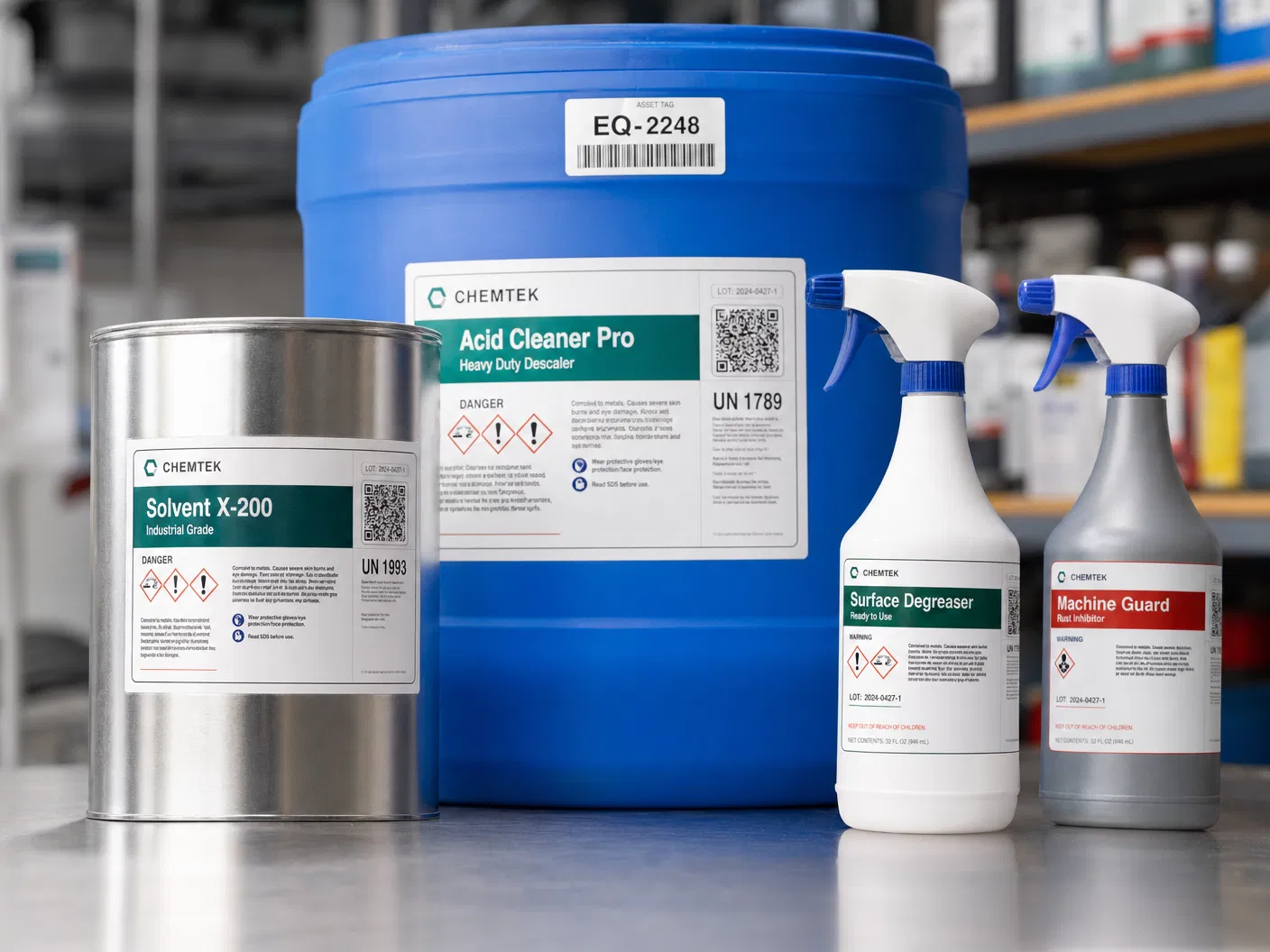 Custom roll labels for industrial products