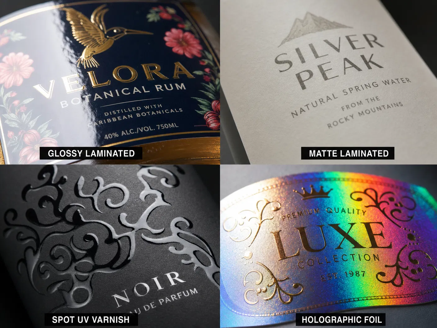 Label surface finish options