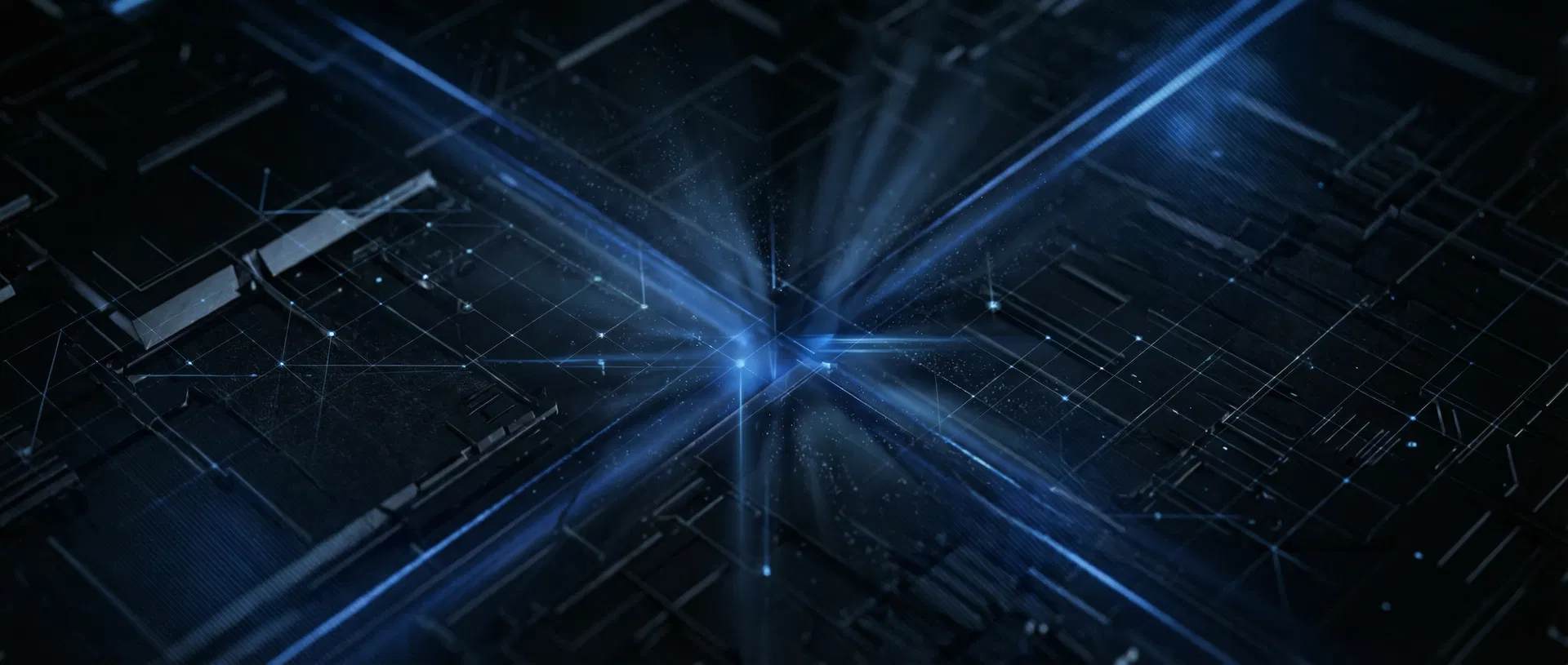 AI-powered digital network visualization representing AI search and visibility optimization