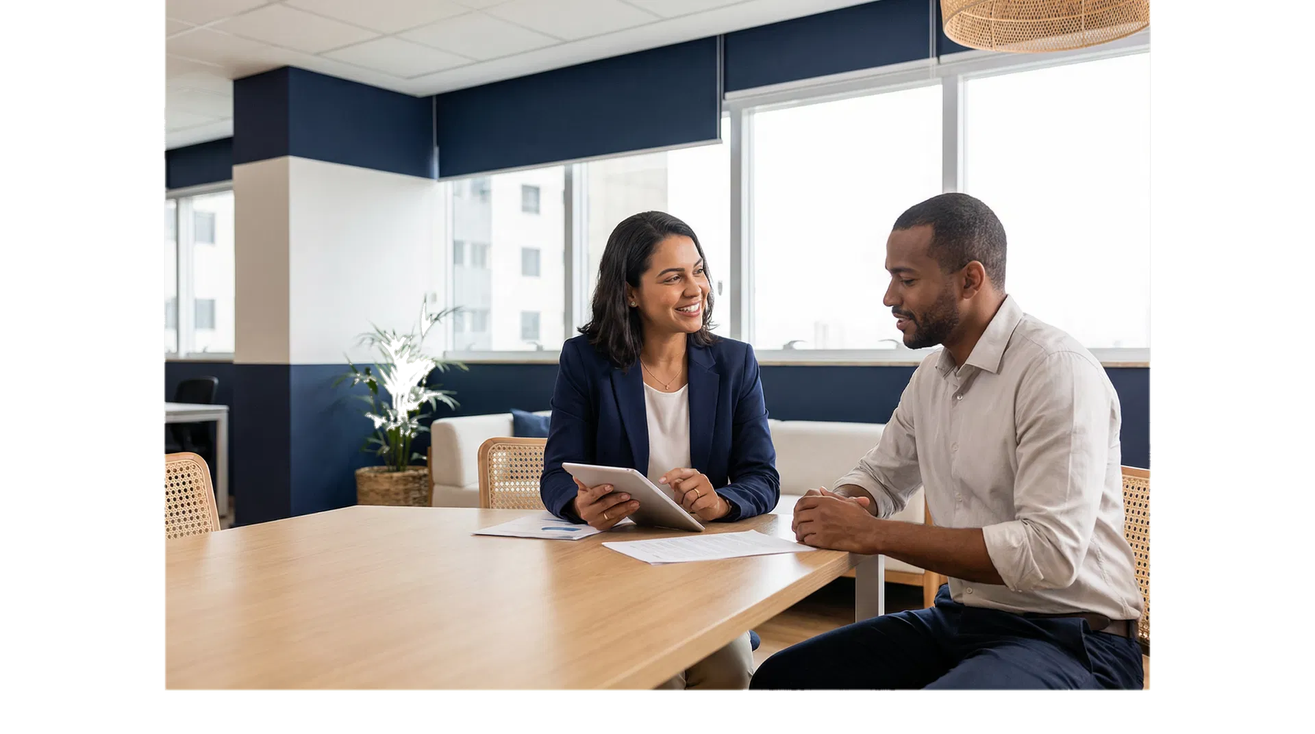 Profissionais em atendimento e parceria institucional