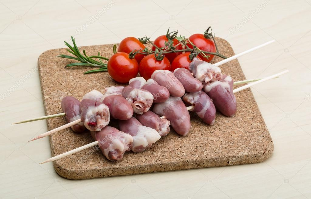 Espetinho De Coração De Frango