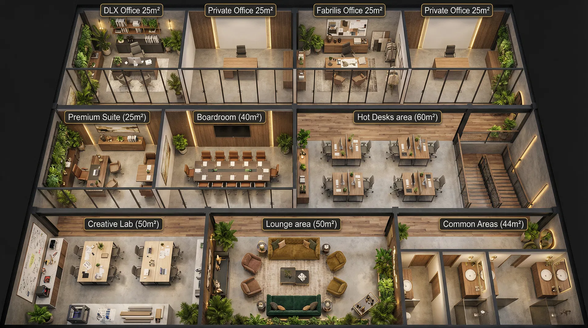 Second Floor 3D Render