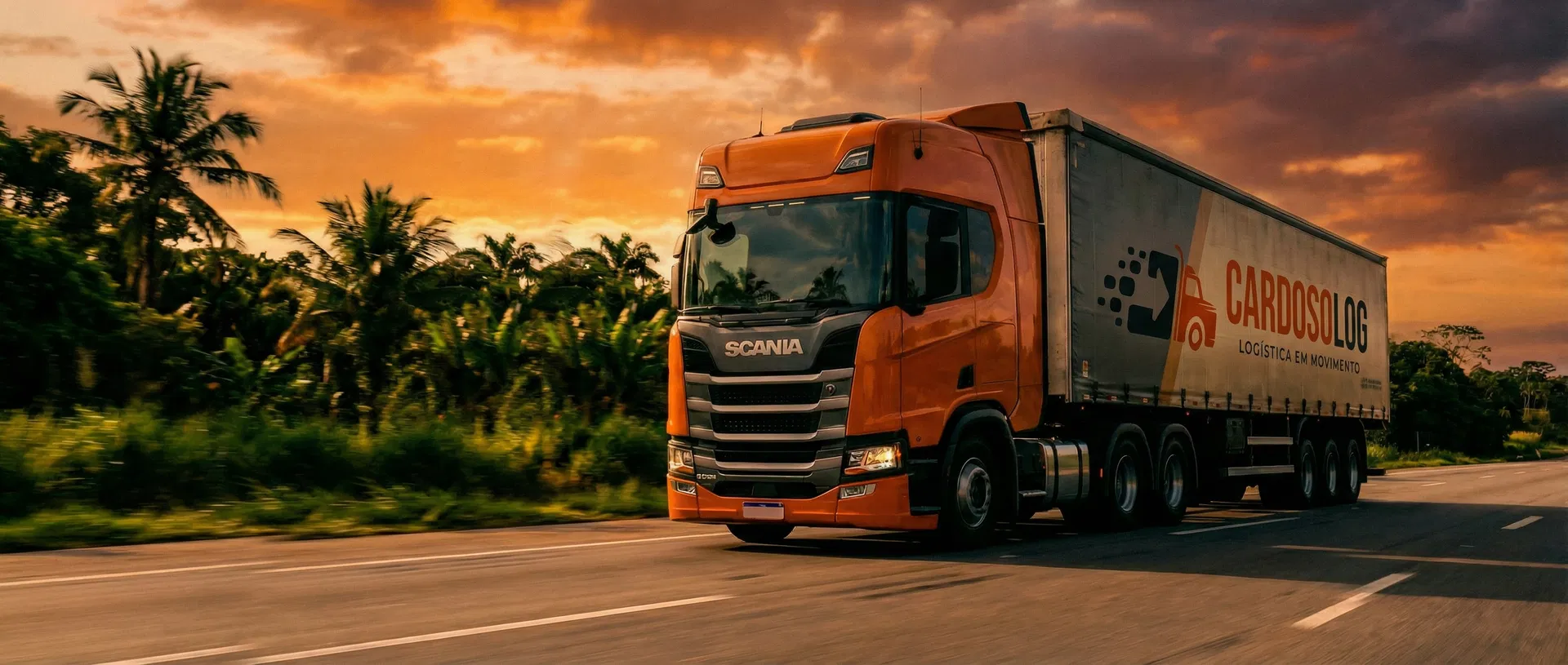 Caminhão Cardosolog em rodovia