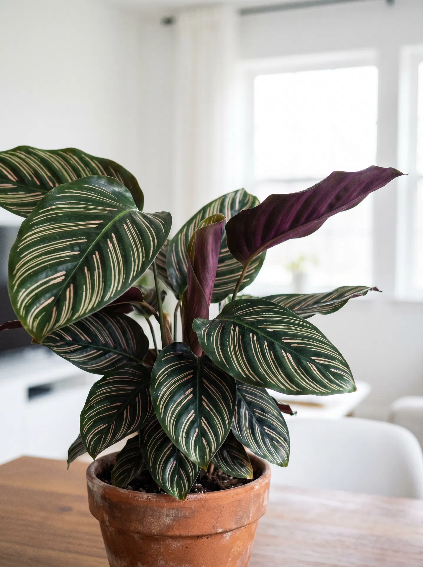 Calathea ornata in pot