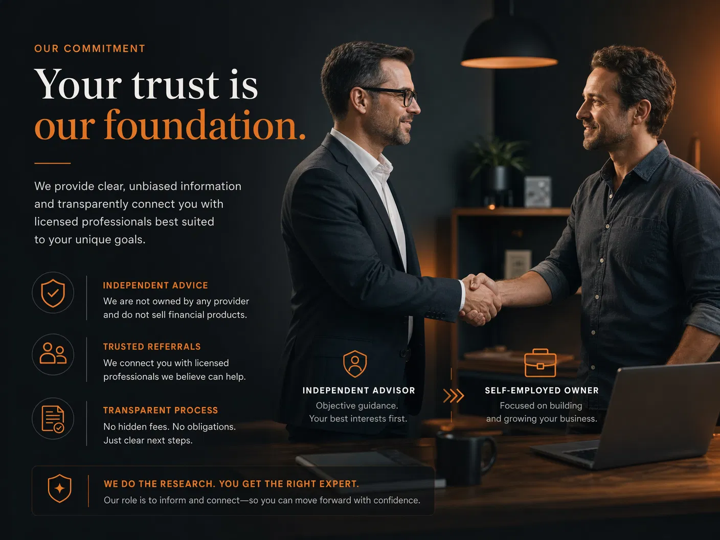 Transparente Übergabe an zugelassene Experten