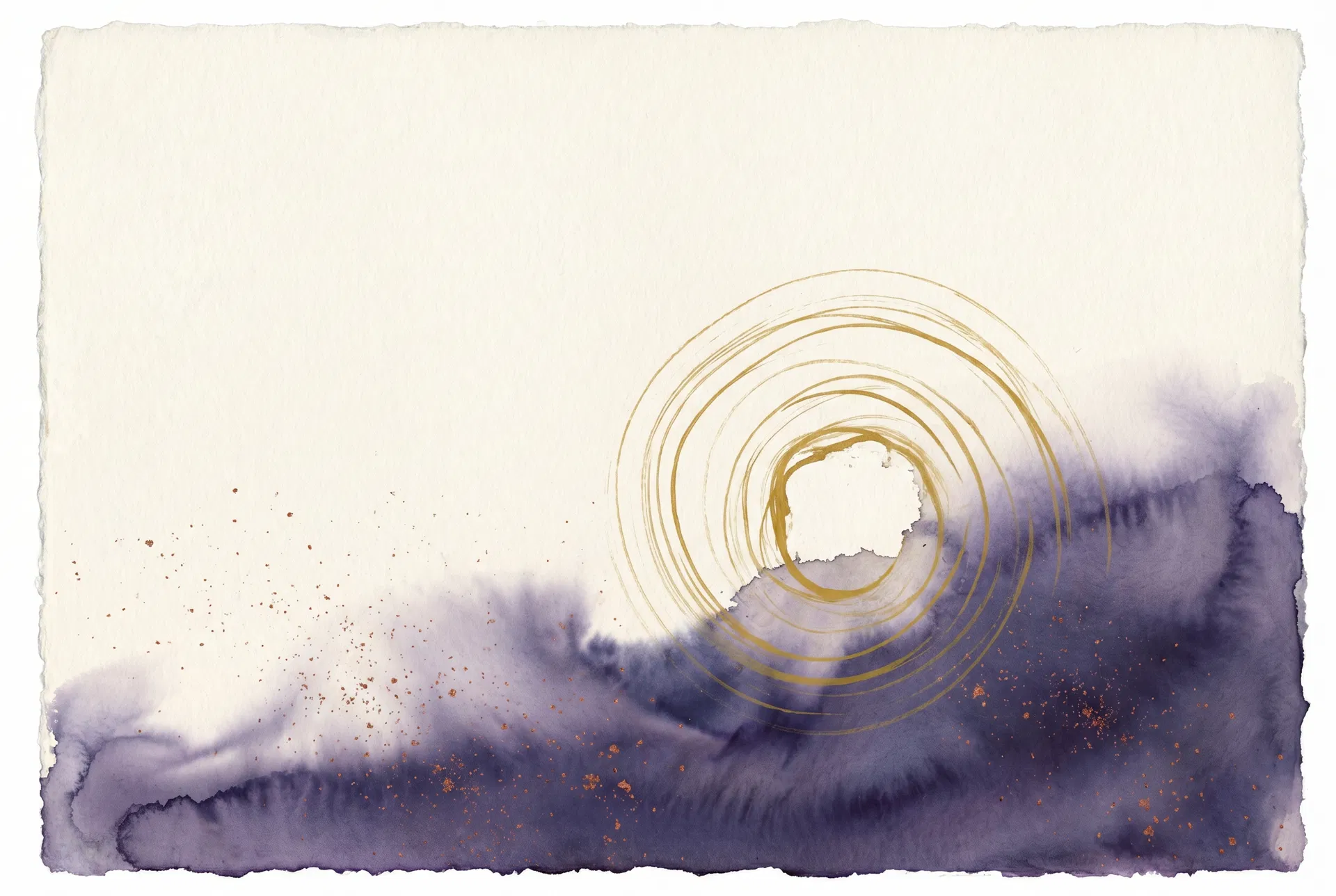Abstract watercolor representing conscious evolution