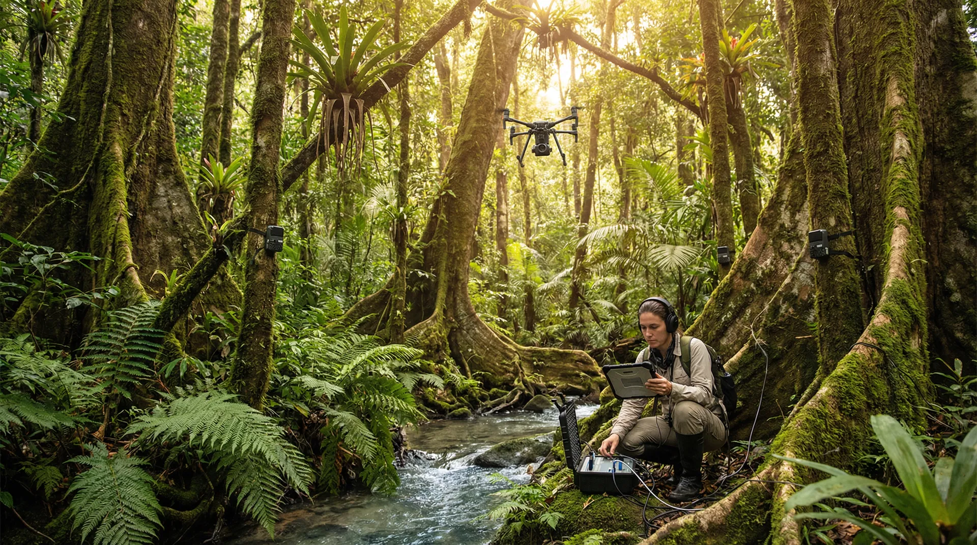 Monitoramento de biodiversidade na floresta