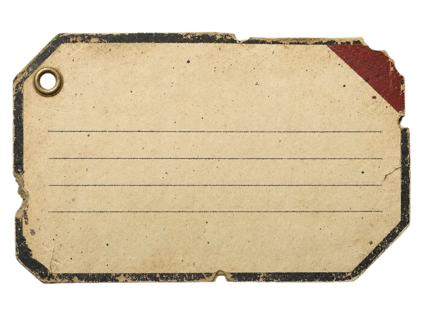 Distressed paper field note card accent