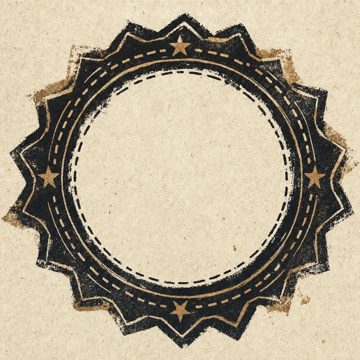 Decorative stamped badge