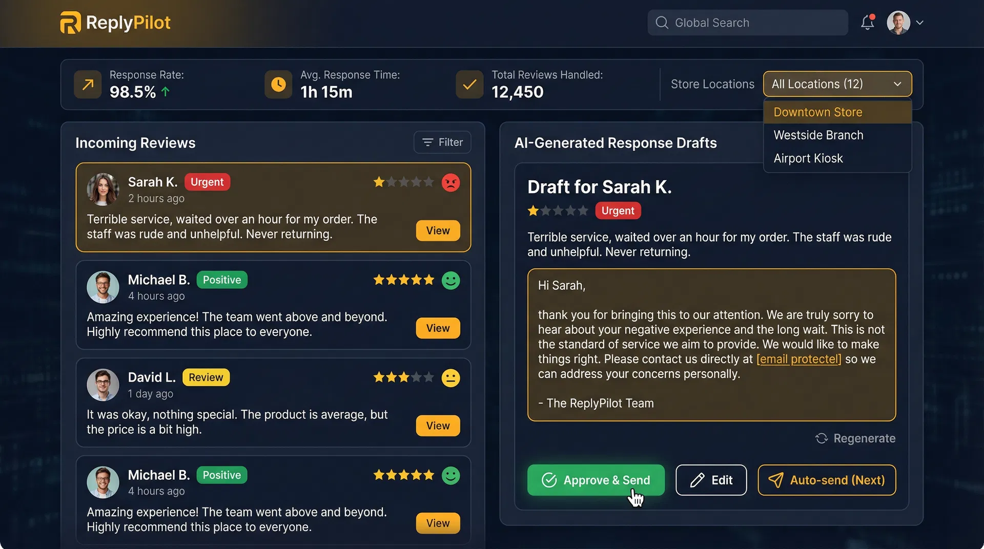 ReplyPilot Dashboard