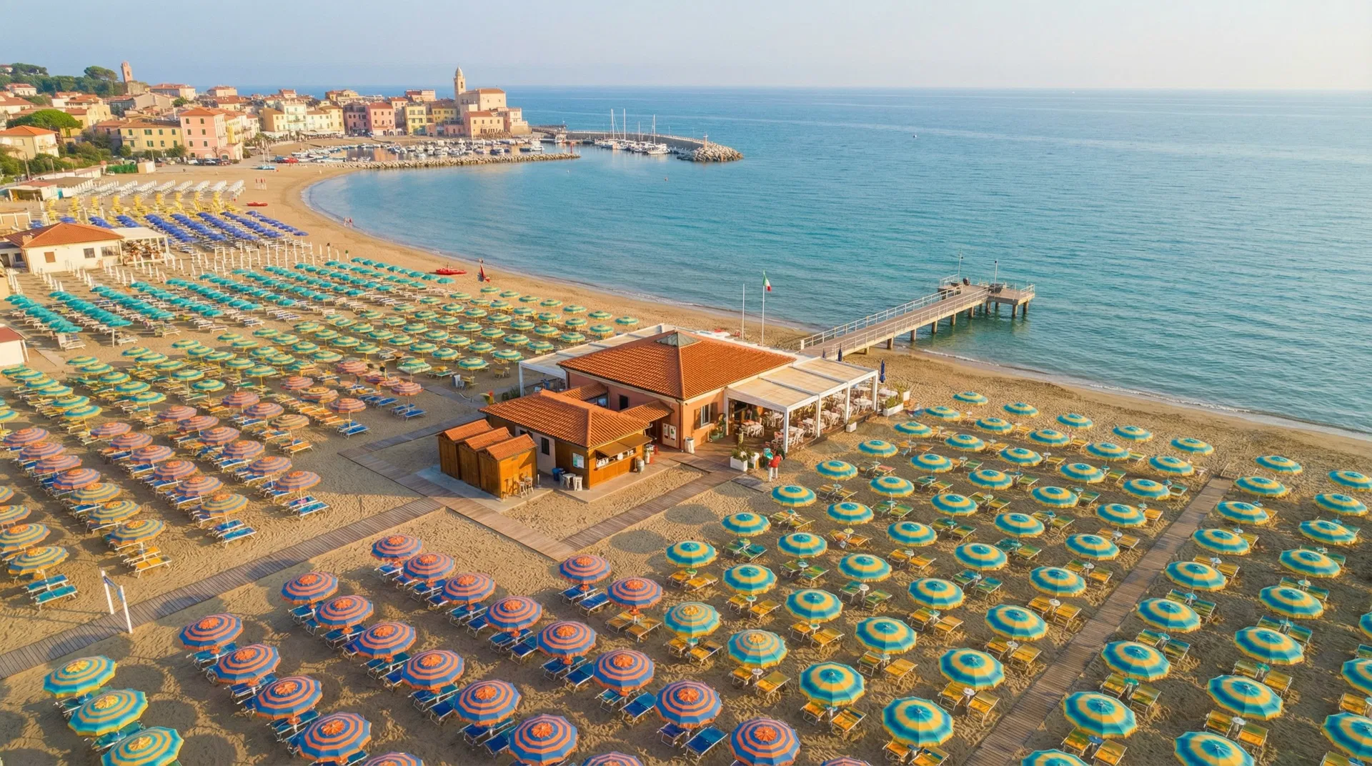 Vista aerea stabilimento balneare