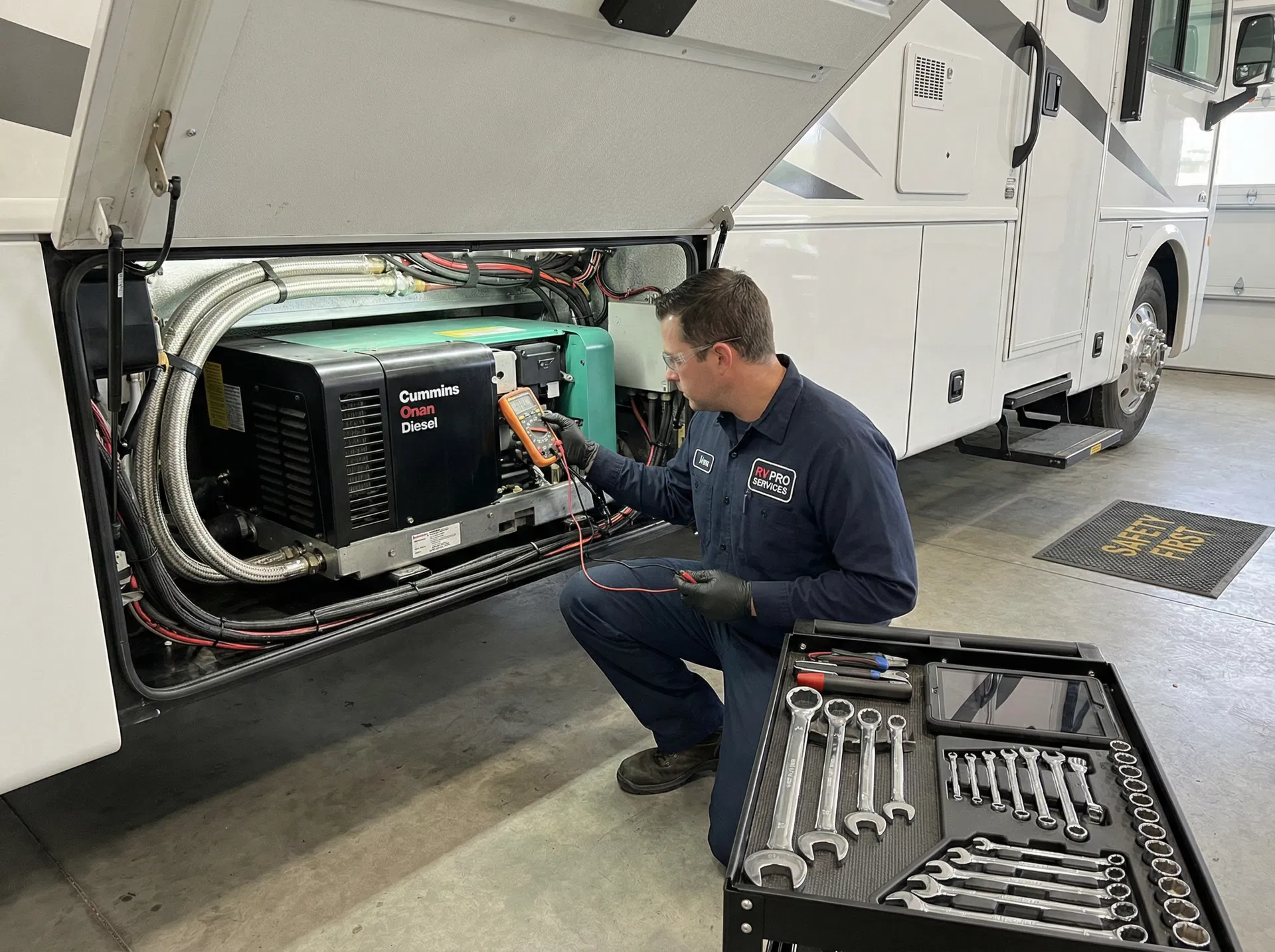 RV generator installation