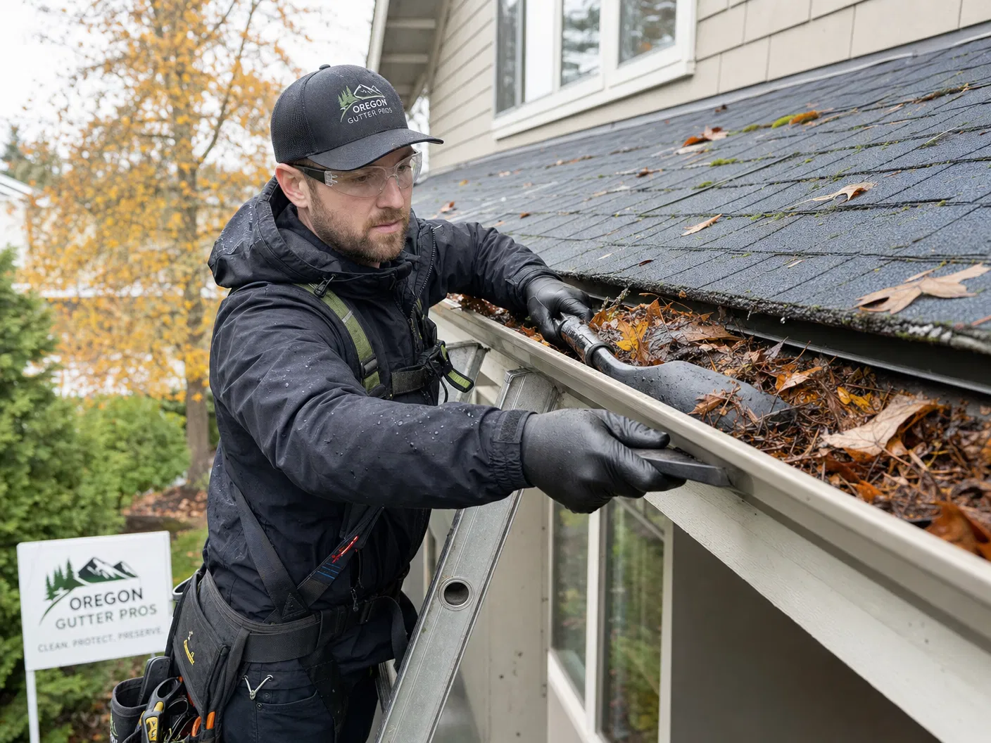 Professional gutter cleaning in Corvallis Oregon