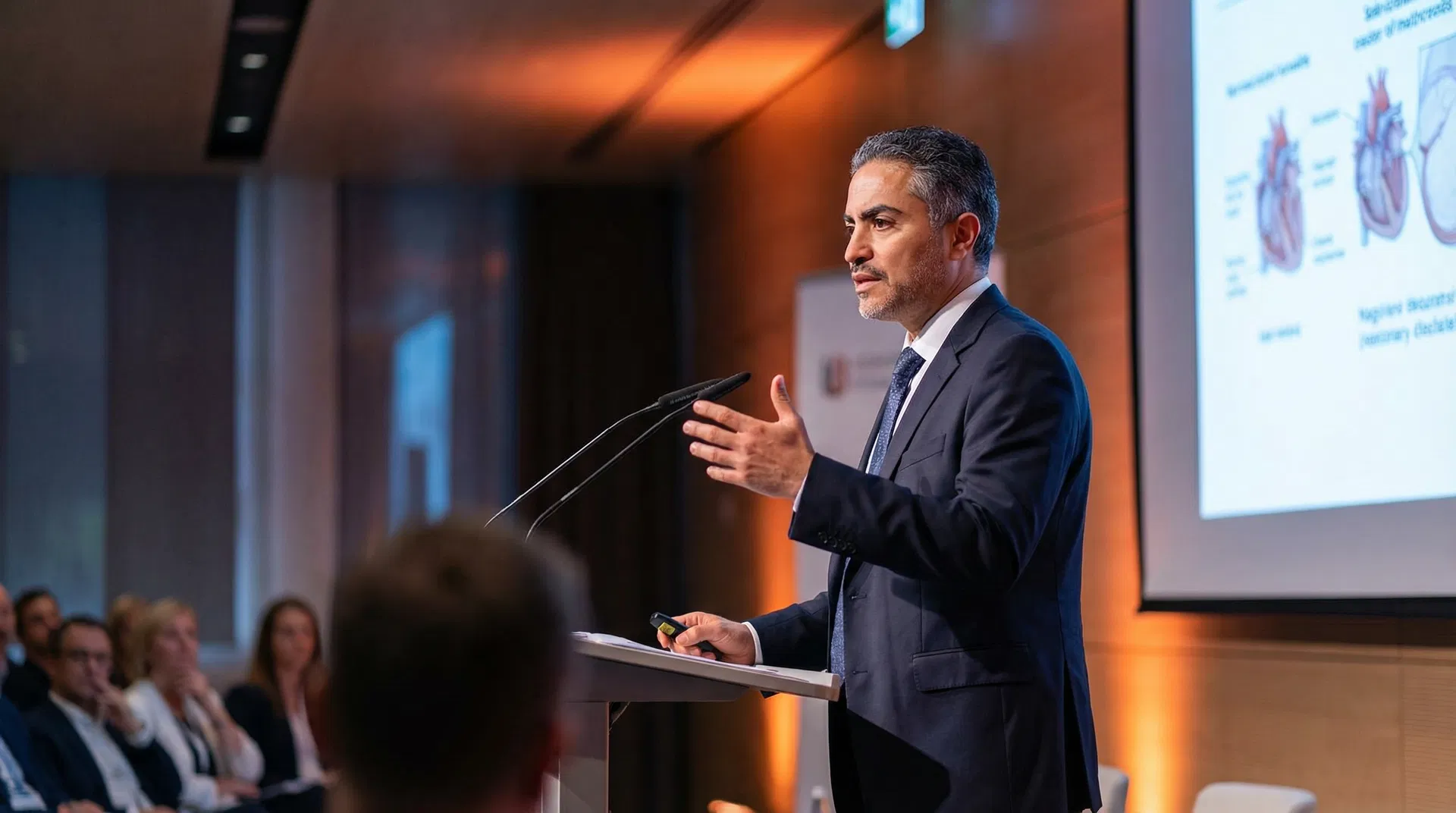 Dr. Snouda presenting at a medical conference