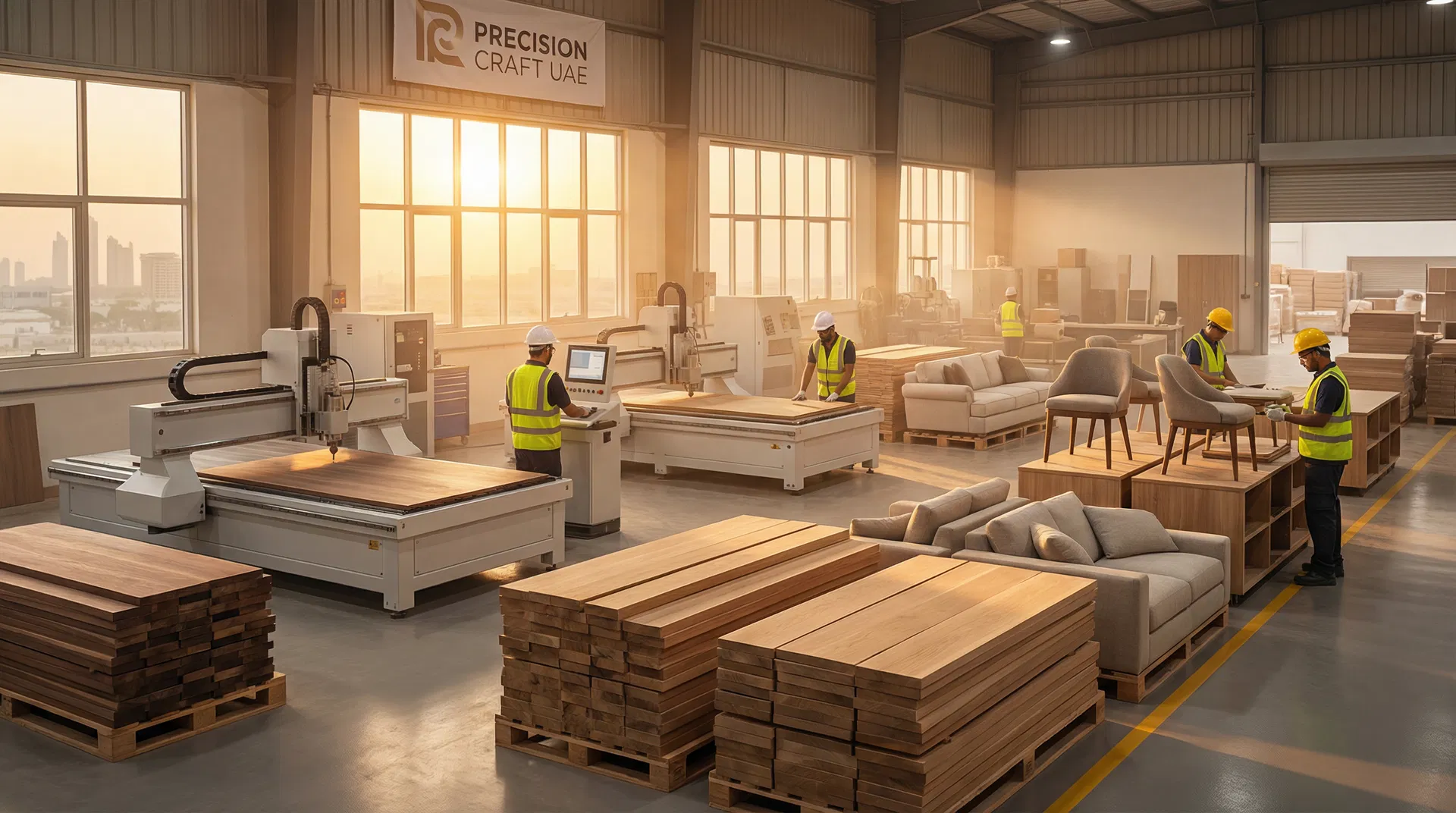 Modern furniture factory in UAE