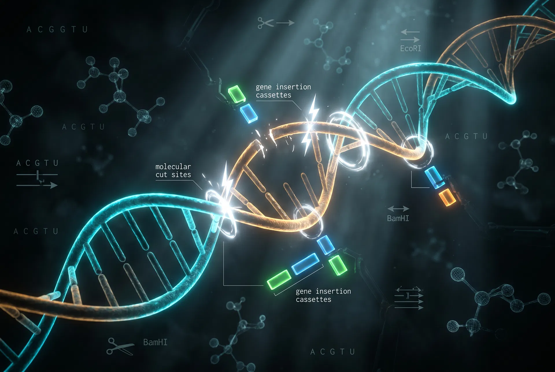 DNA genetic engineering visualization