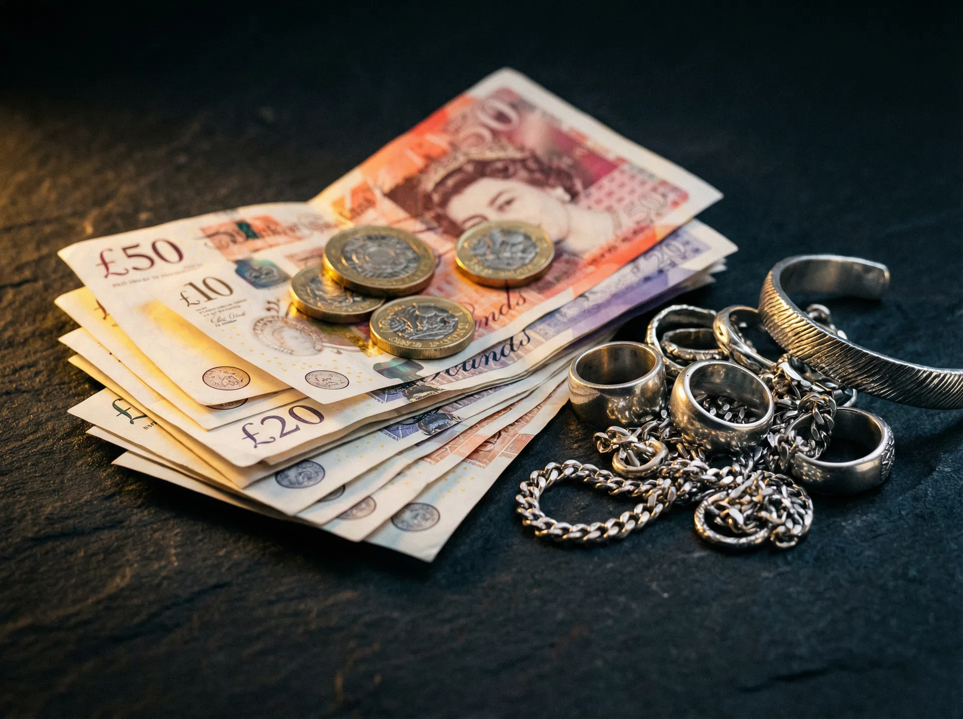 Cash payment for silver