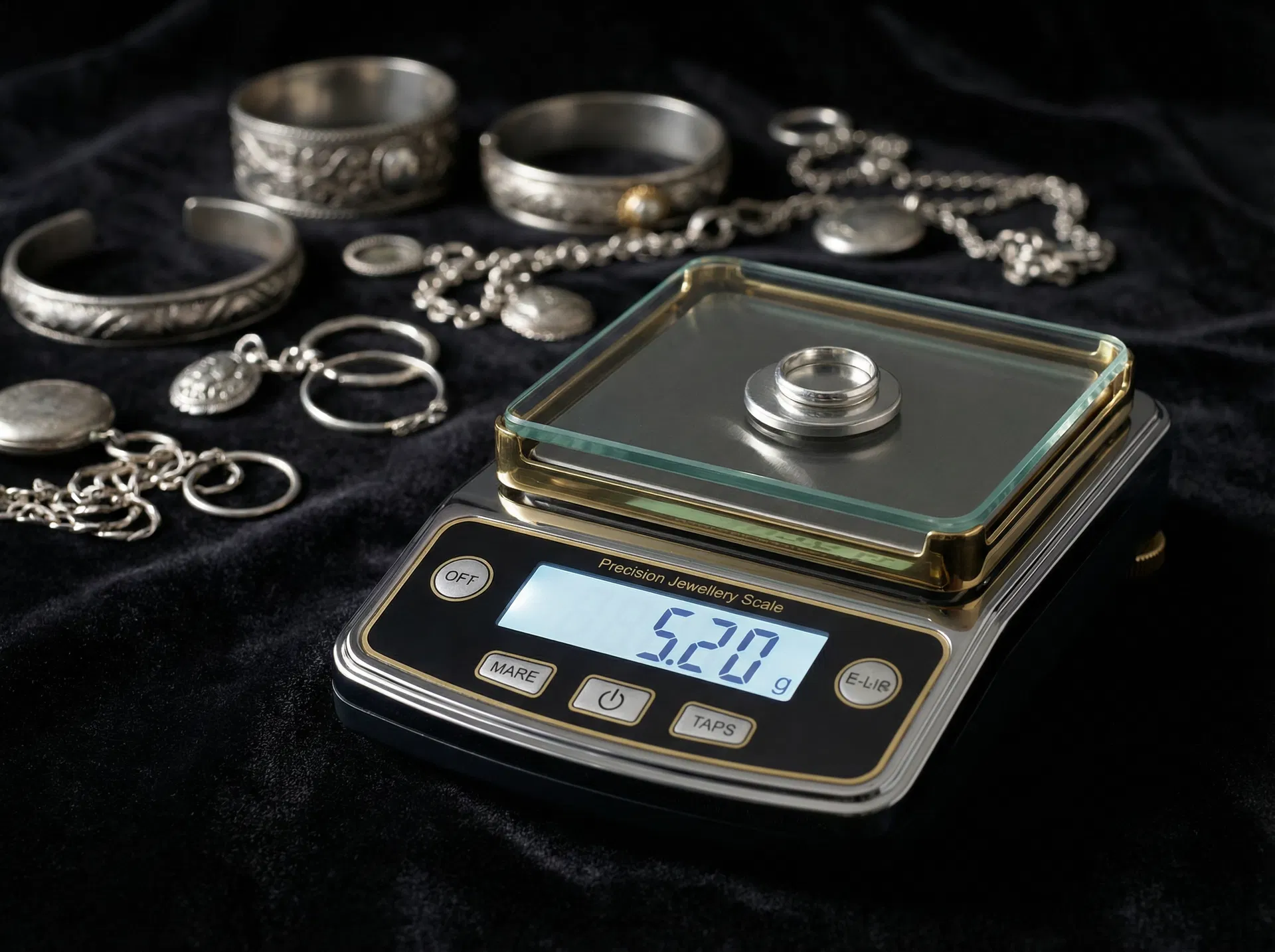 Precision weighing of silver