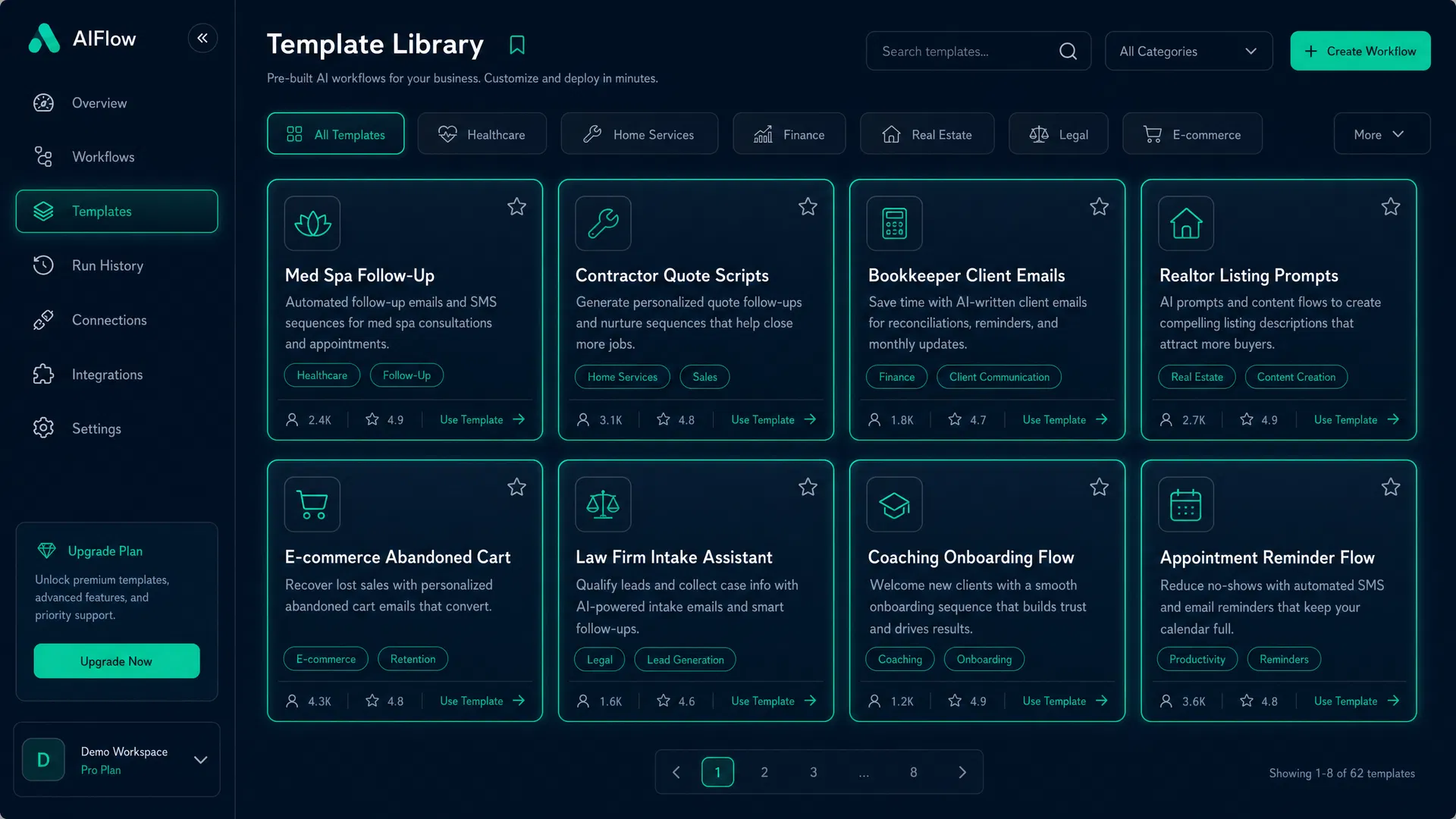 Template library preview