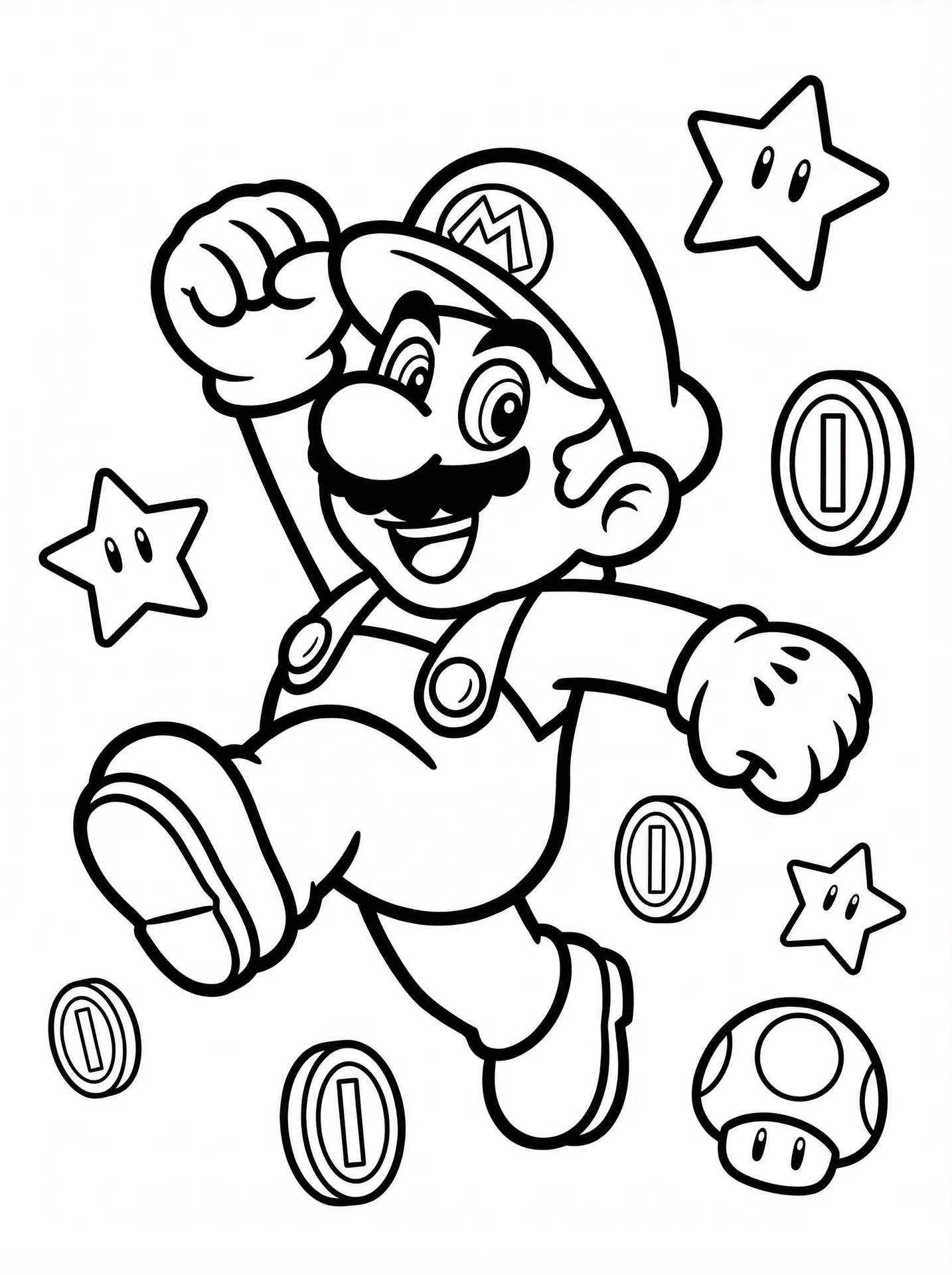 Mario para colorir
