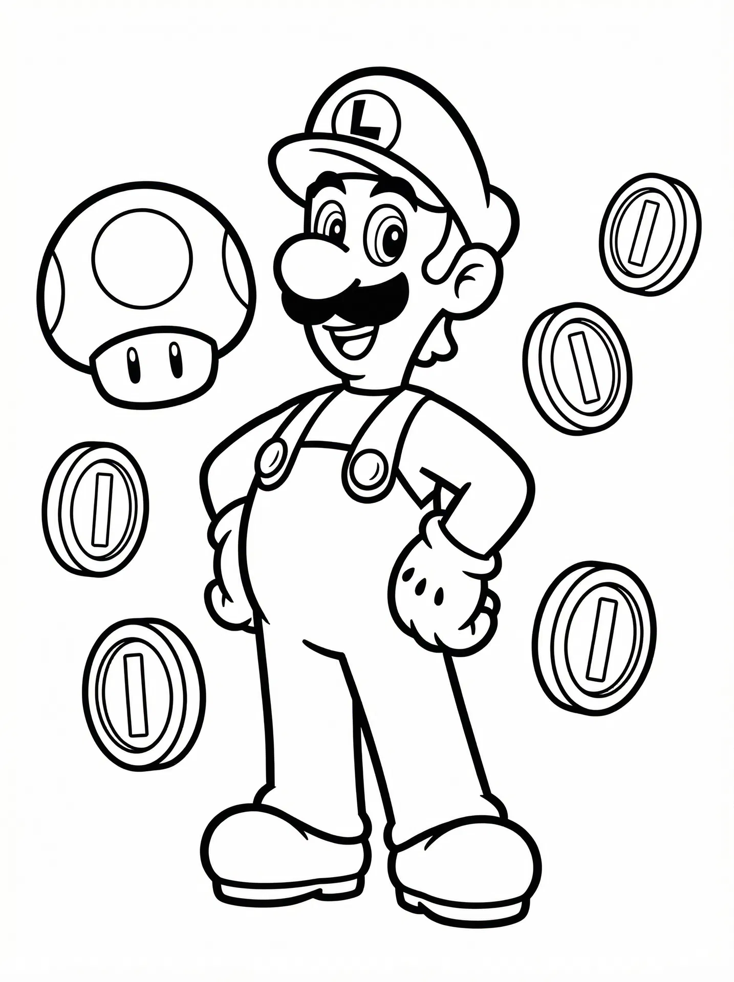 Luigi para colorir