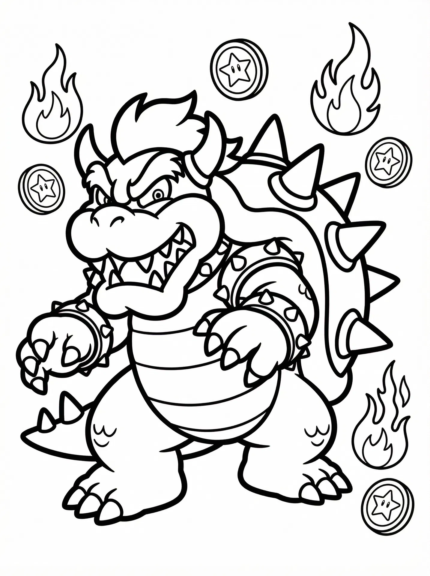 Bowser para colorir