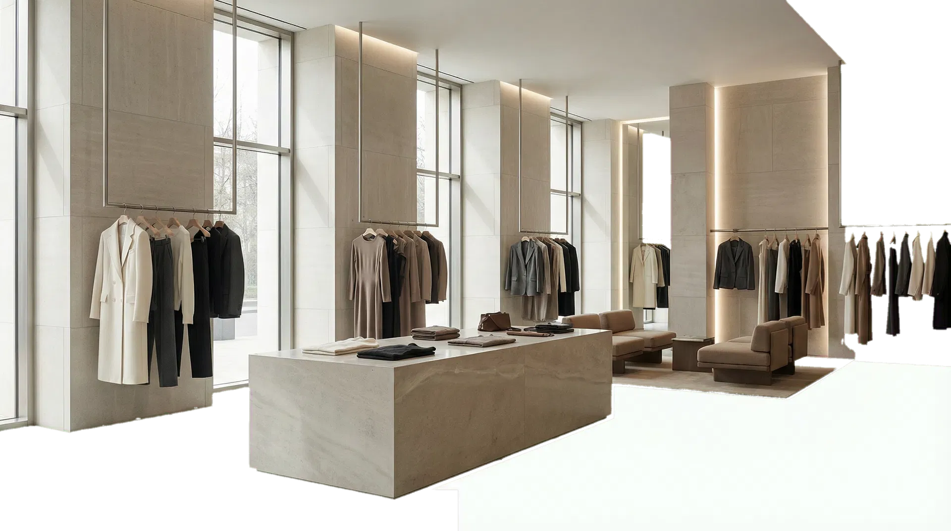 Modernes Atelier-Novelle-Showroom-Interieur