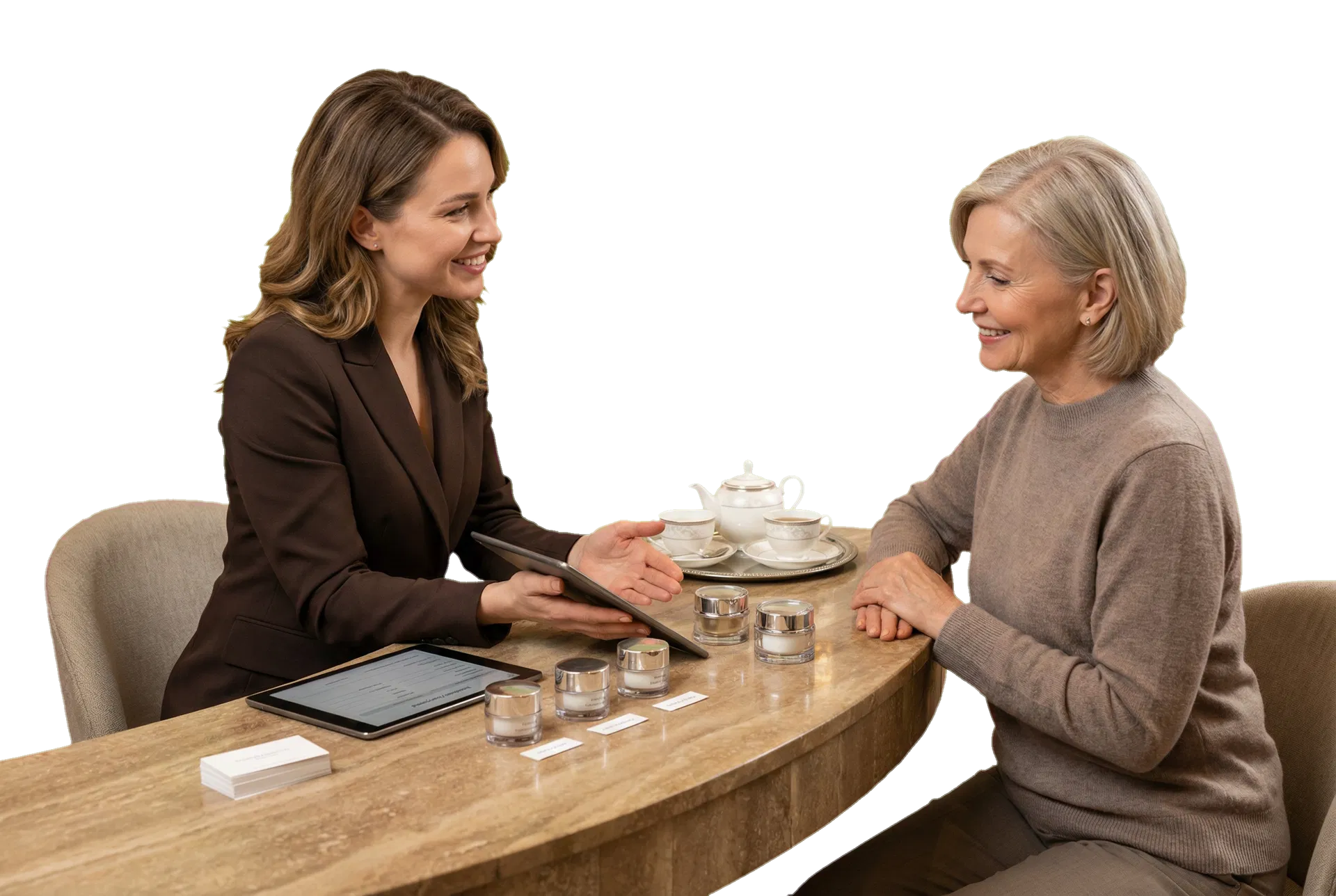 Beratungsgespräch im Lueur Studio