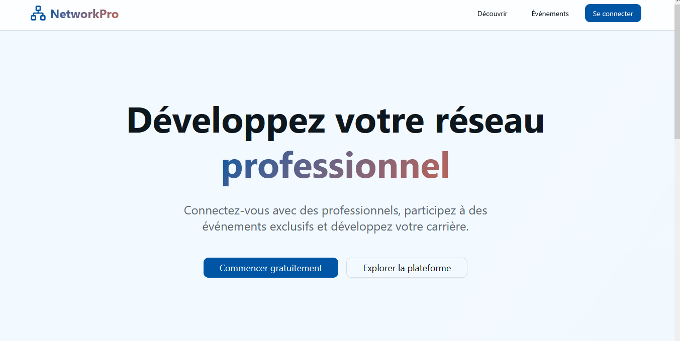Plateforme de Networking