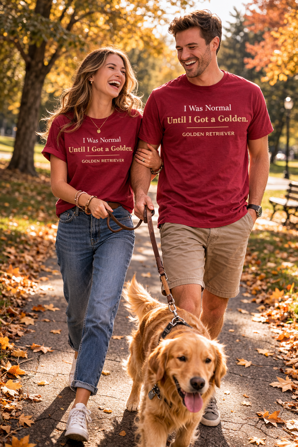 Golden Retriever T-Shirt | I Was Normal Until I Got a Golden in Natural - view 5 of 13