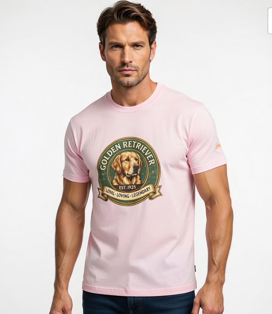 Golden Retriever T-Shirt | Loyal Loving Legendary Est. 1925 Heritage Tee in Natural - view 8 of 14