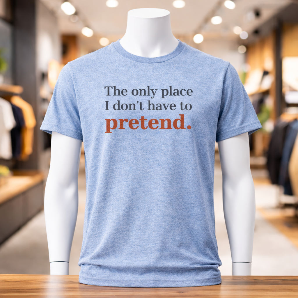 Golden Retriever T-Shirt | The Only Place I Don't Have to Pretend in White - view 8 of 14