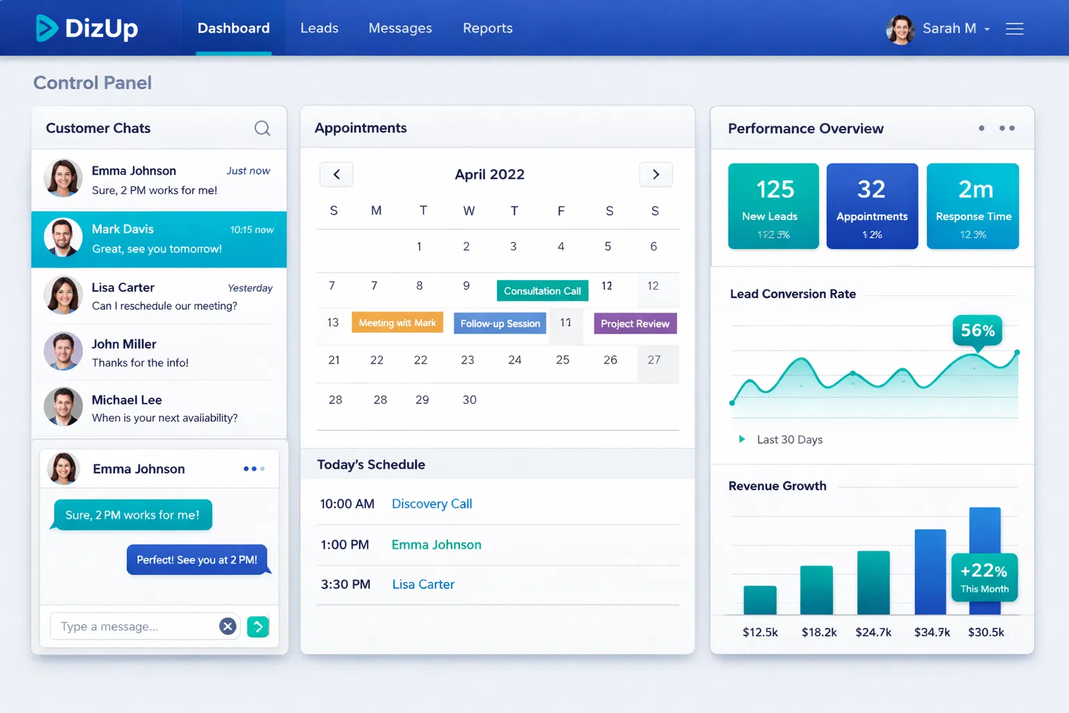 DizUp Dashboard