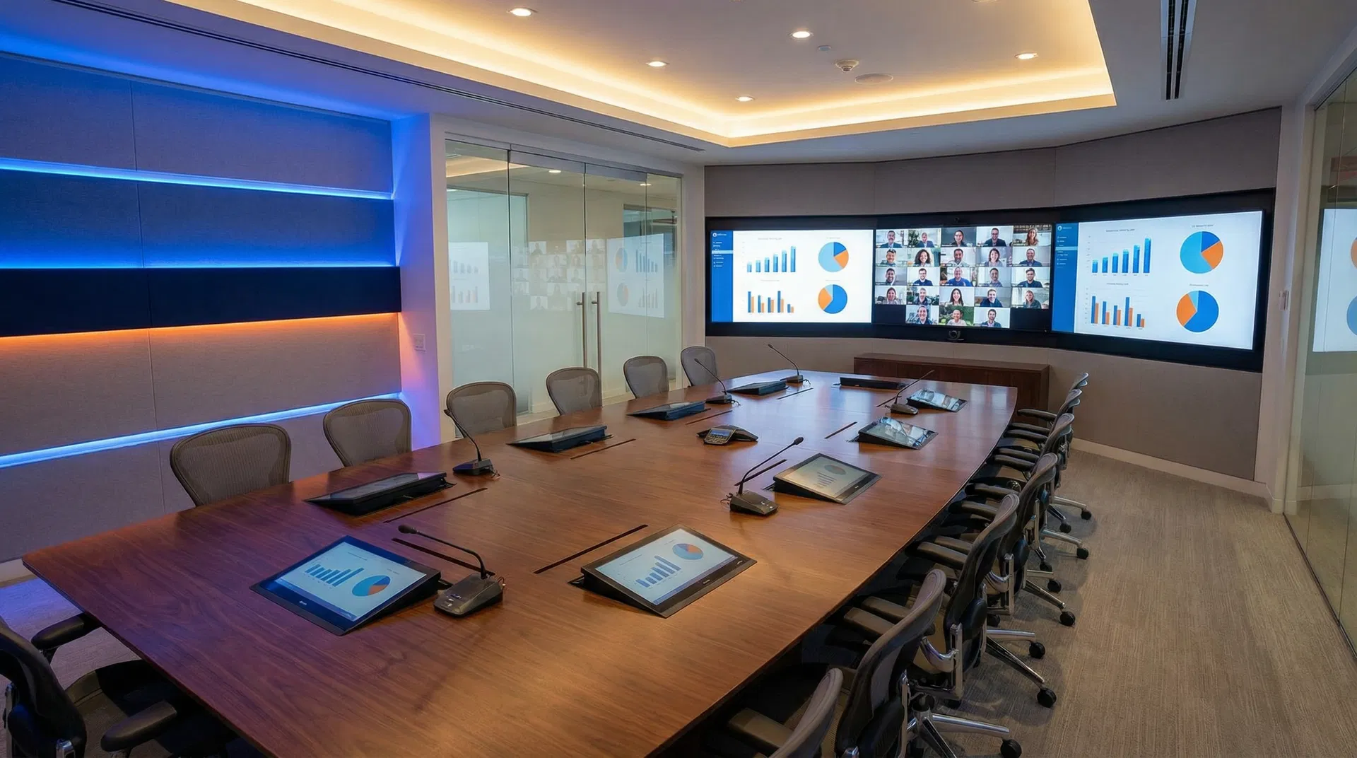 Sala de videoconferência profissional TRB Tecnologia