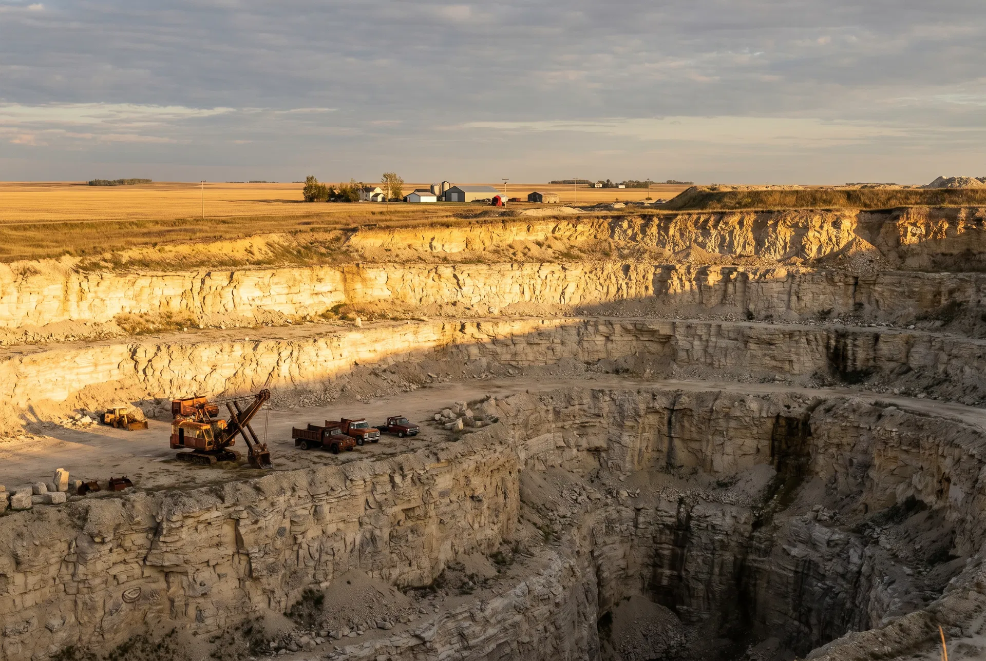 Manitoba limestone quarry — Interlake region geological strata