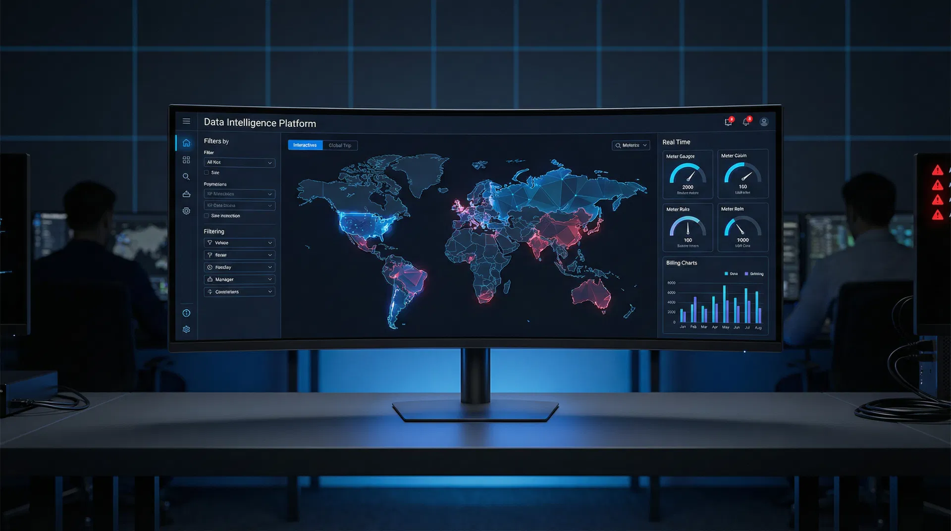Raybern OI platform — unified operational intelligence dashboard