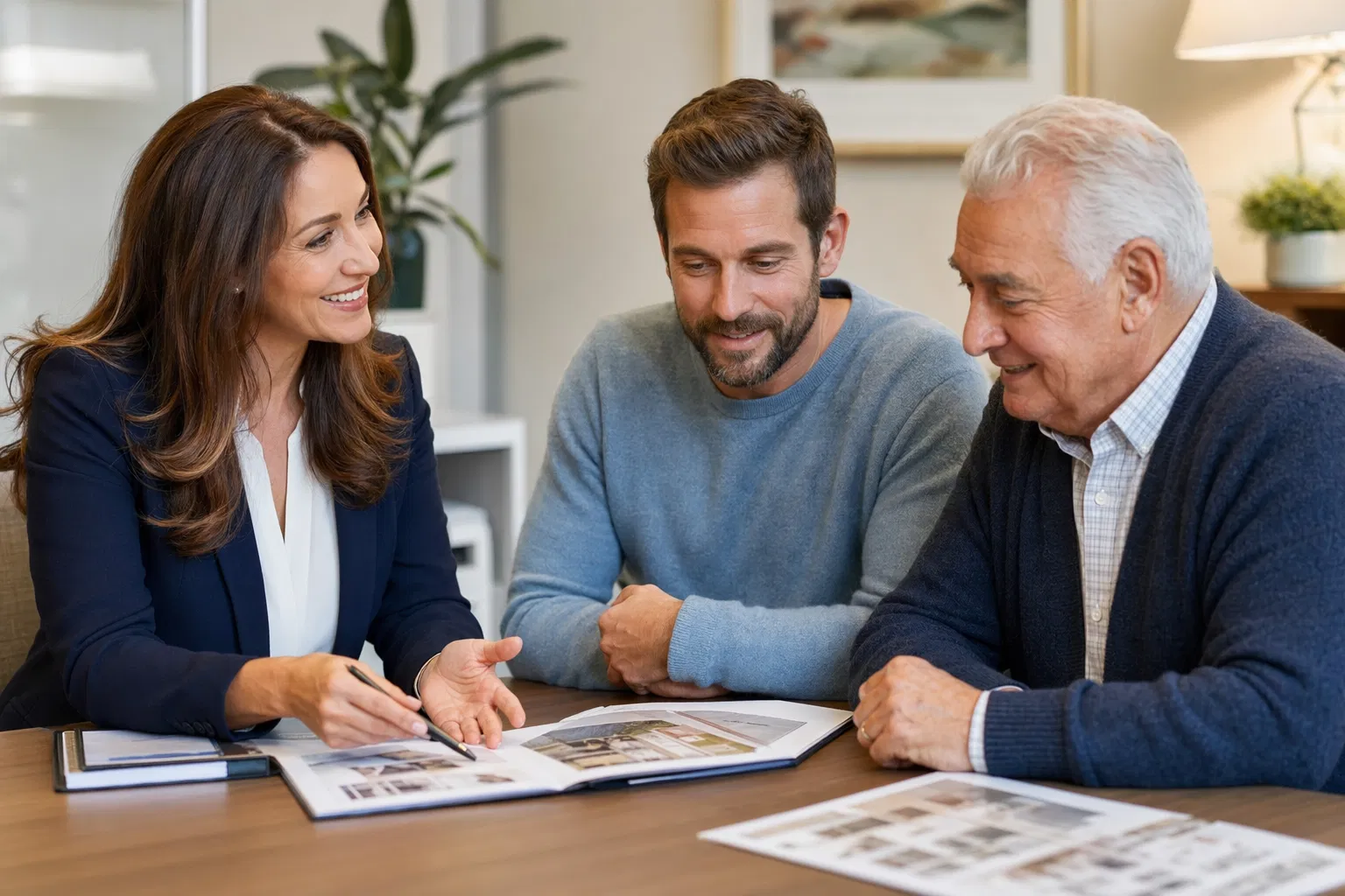 Local advisor meeting with family