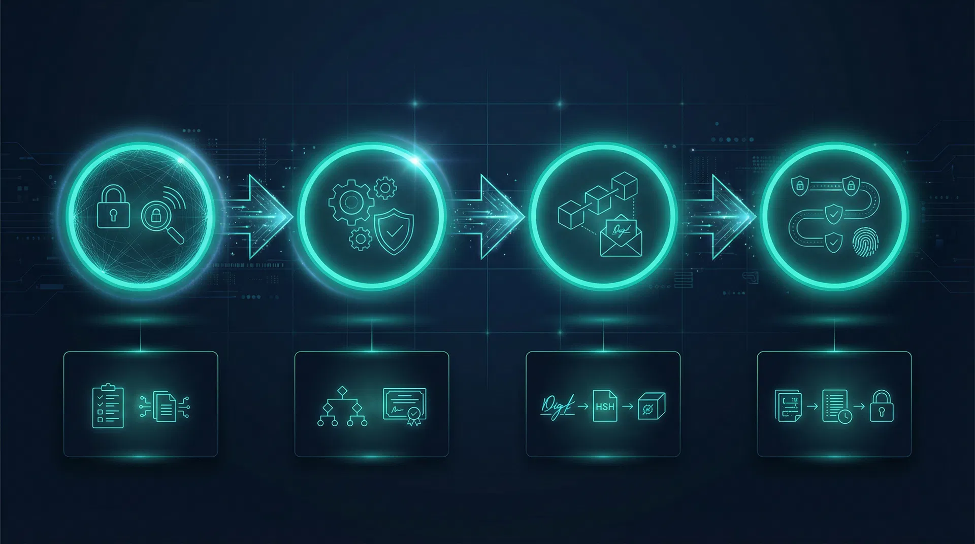 Cryptographic pipeline visualization