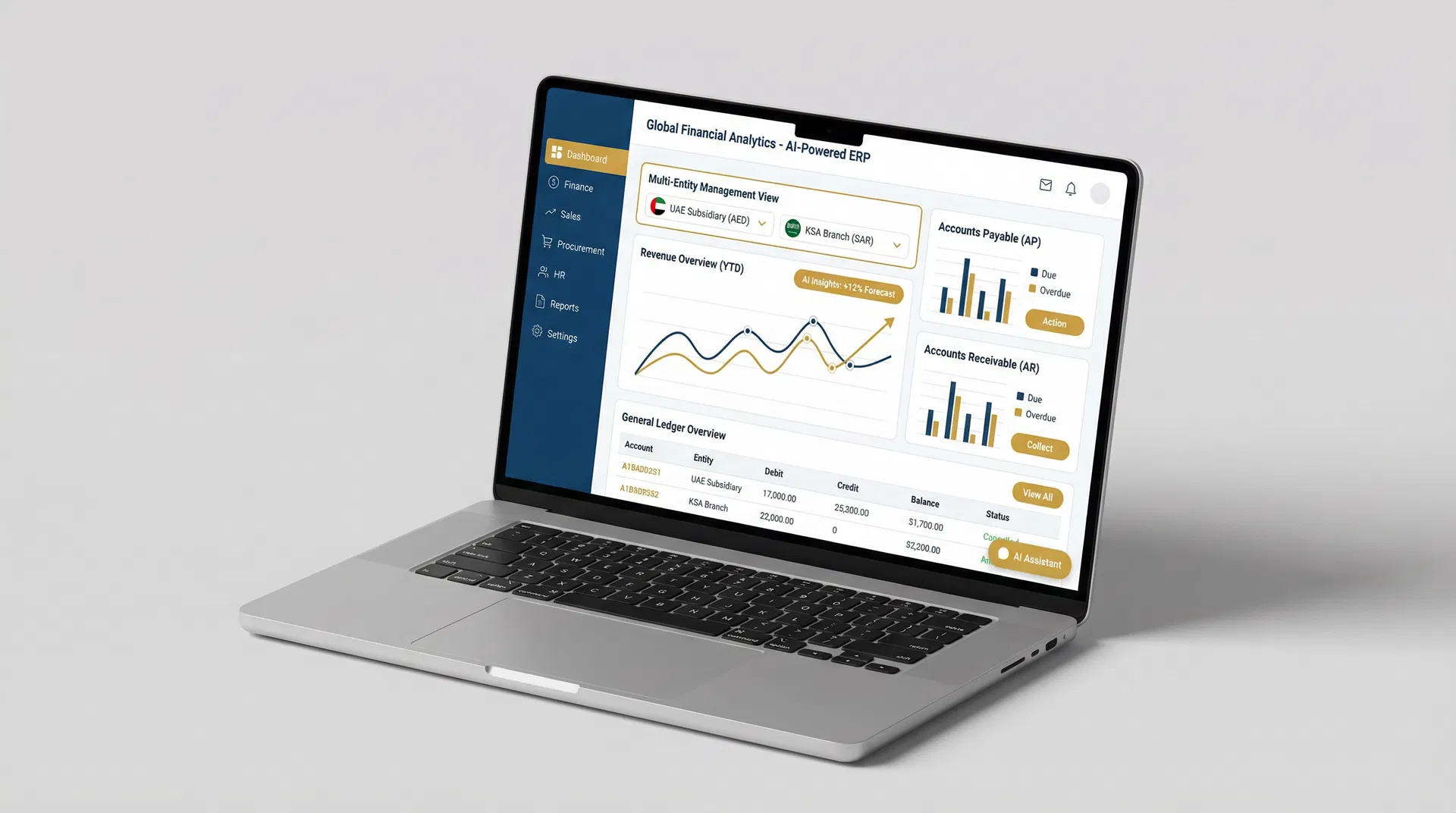 VXL Hub AI ERP Dashboard