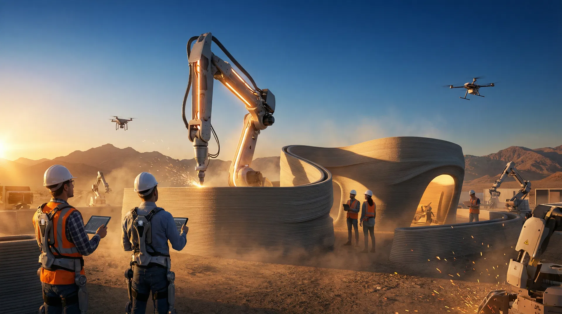 Construction X team at work