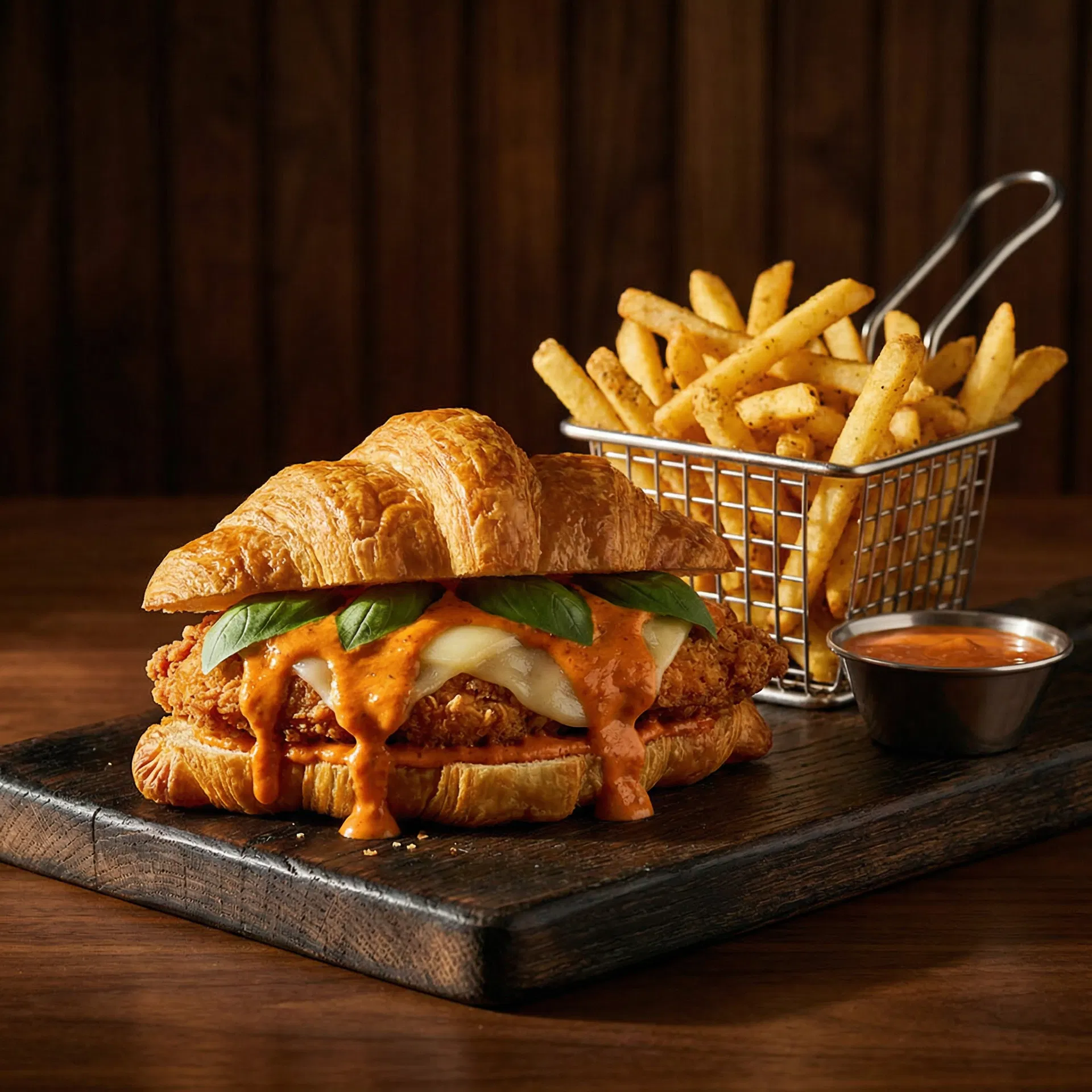 Chicken Vodka Croissant Sandwich