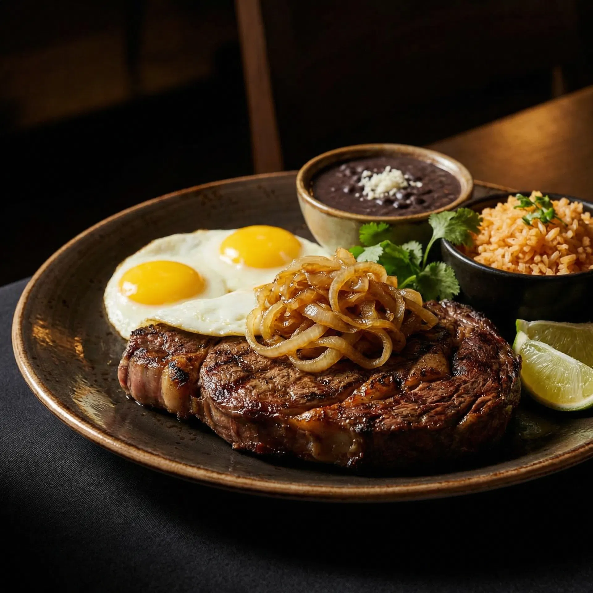 Egg & Ribeye Steak Plate