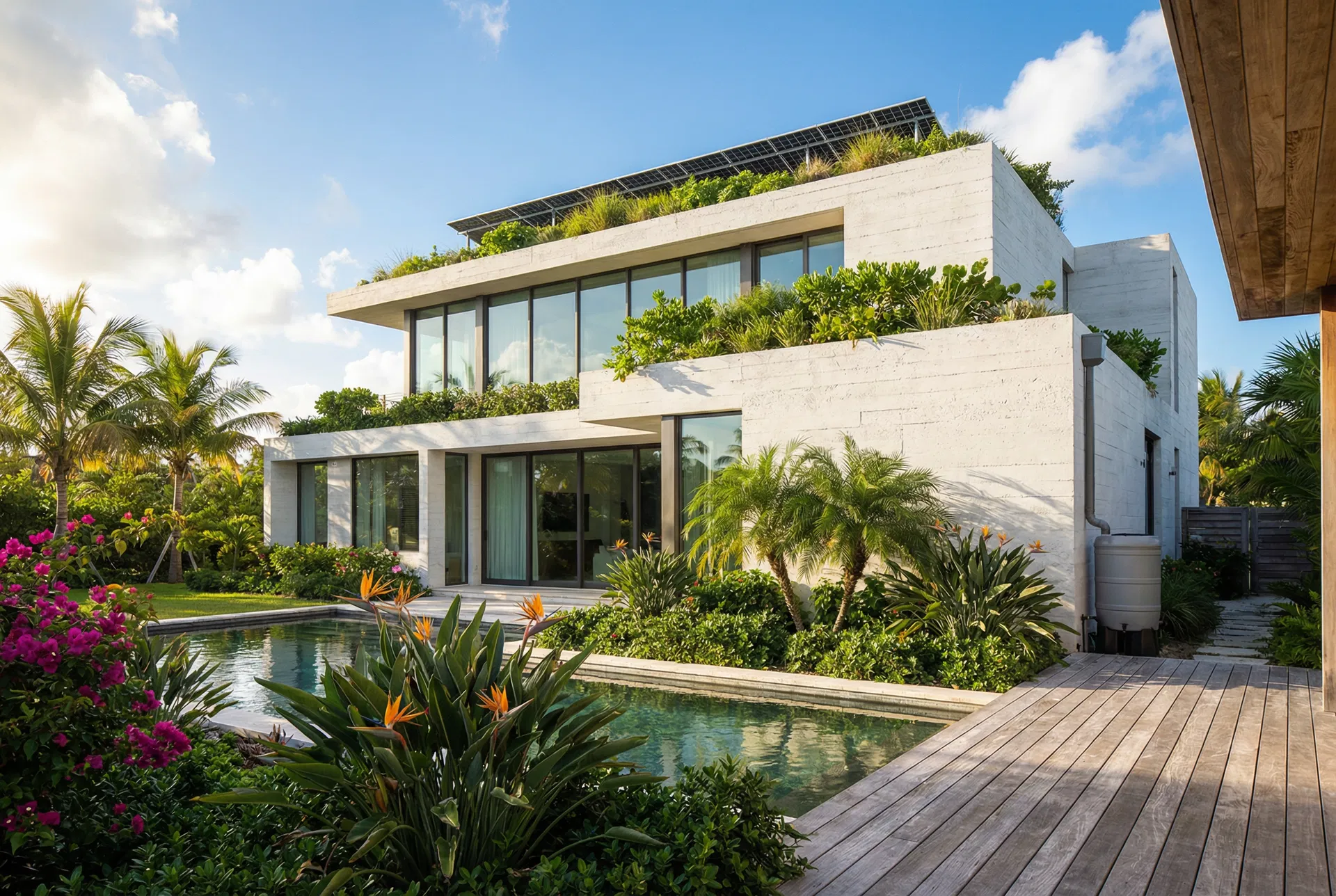 Modern sustainable home in the Bahamas