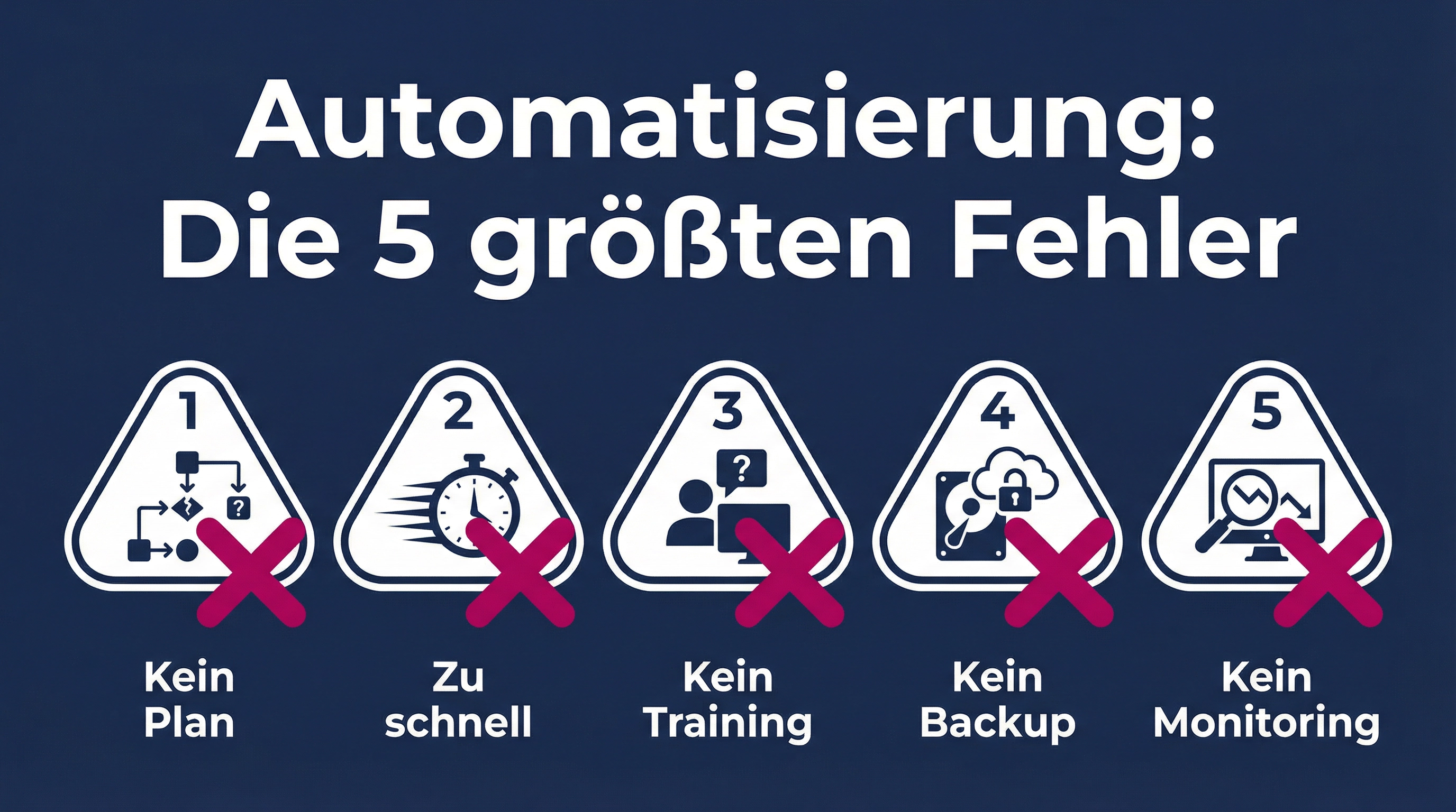 Die 5 häufigsten Fehler bei der Automatisierung – und wie Sie sie vermeiden